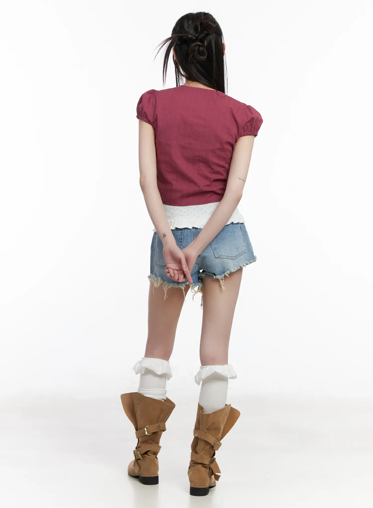Distressed Denim Shorts CM525 - Image 7