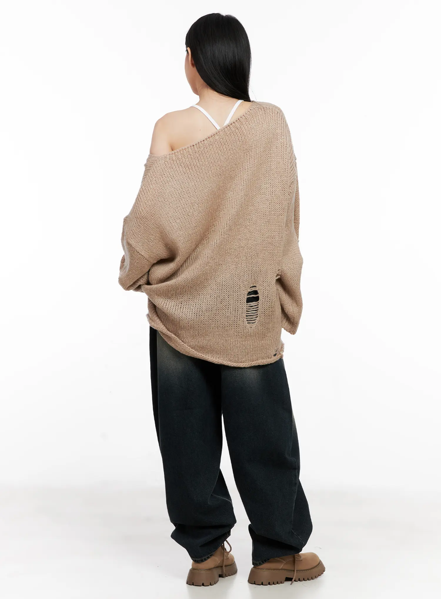 Distressed Loose Knit Sweater CG522 - Image 5