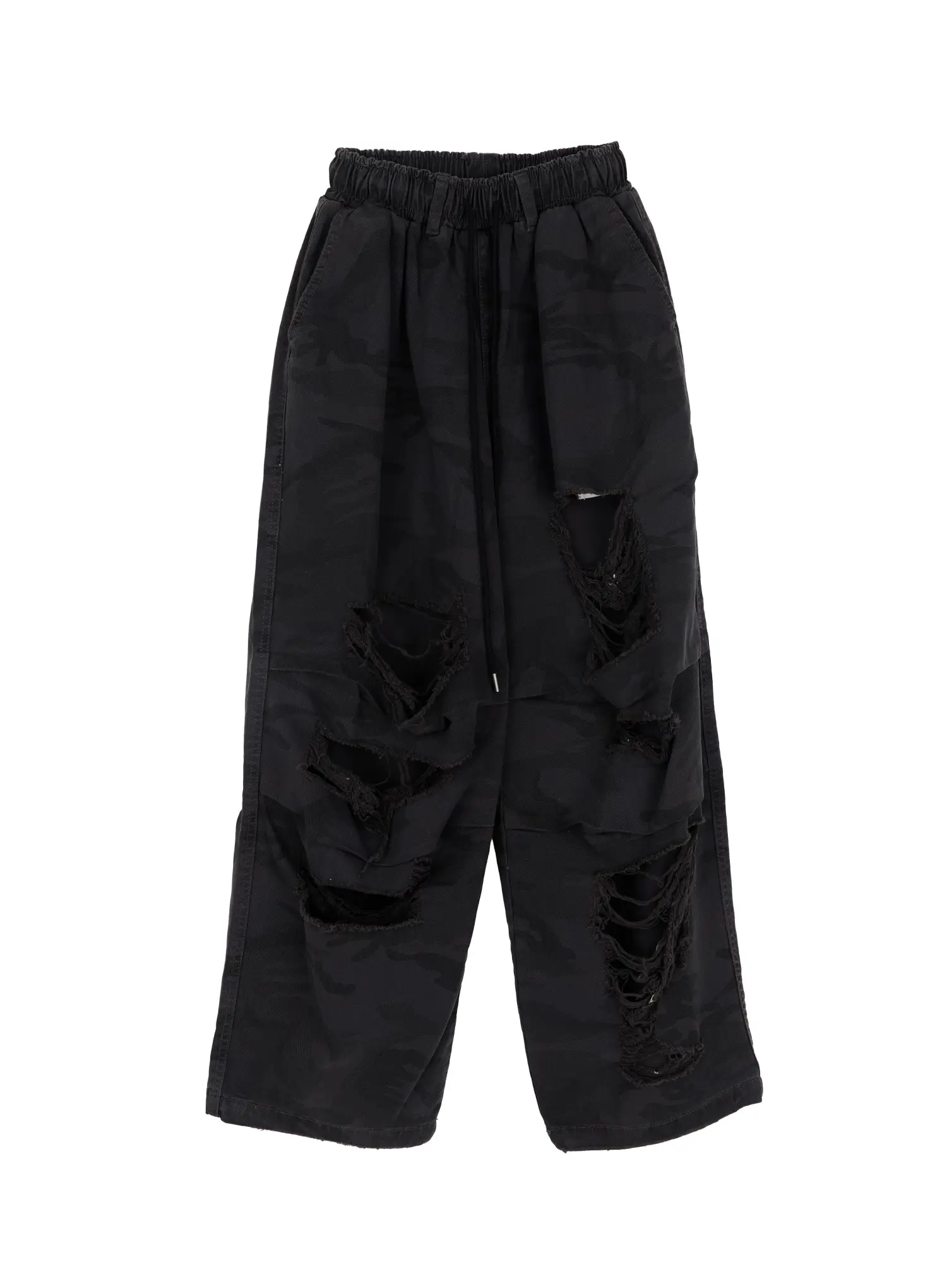 Distressed Wide-Leg Camo Pants CF527 - Image 10