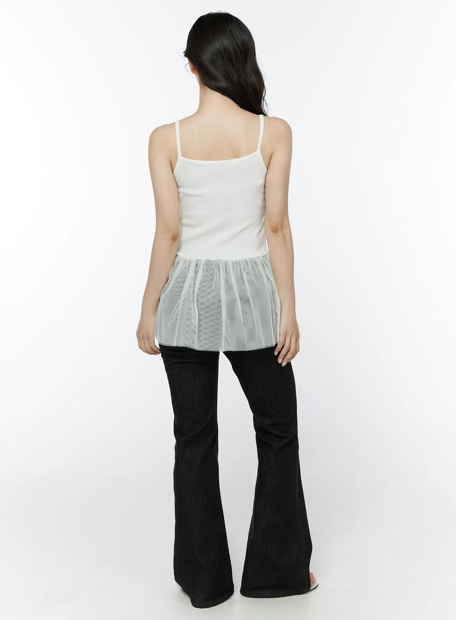 Dohee Non-Fade Contrast Stitch Bootcut Pants IY511 - Image 8