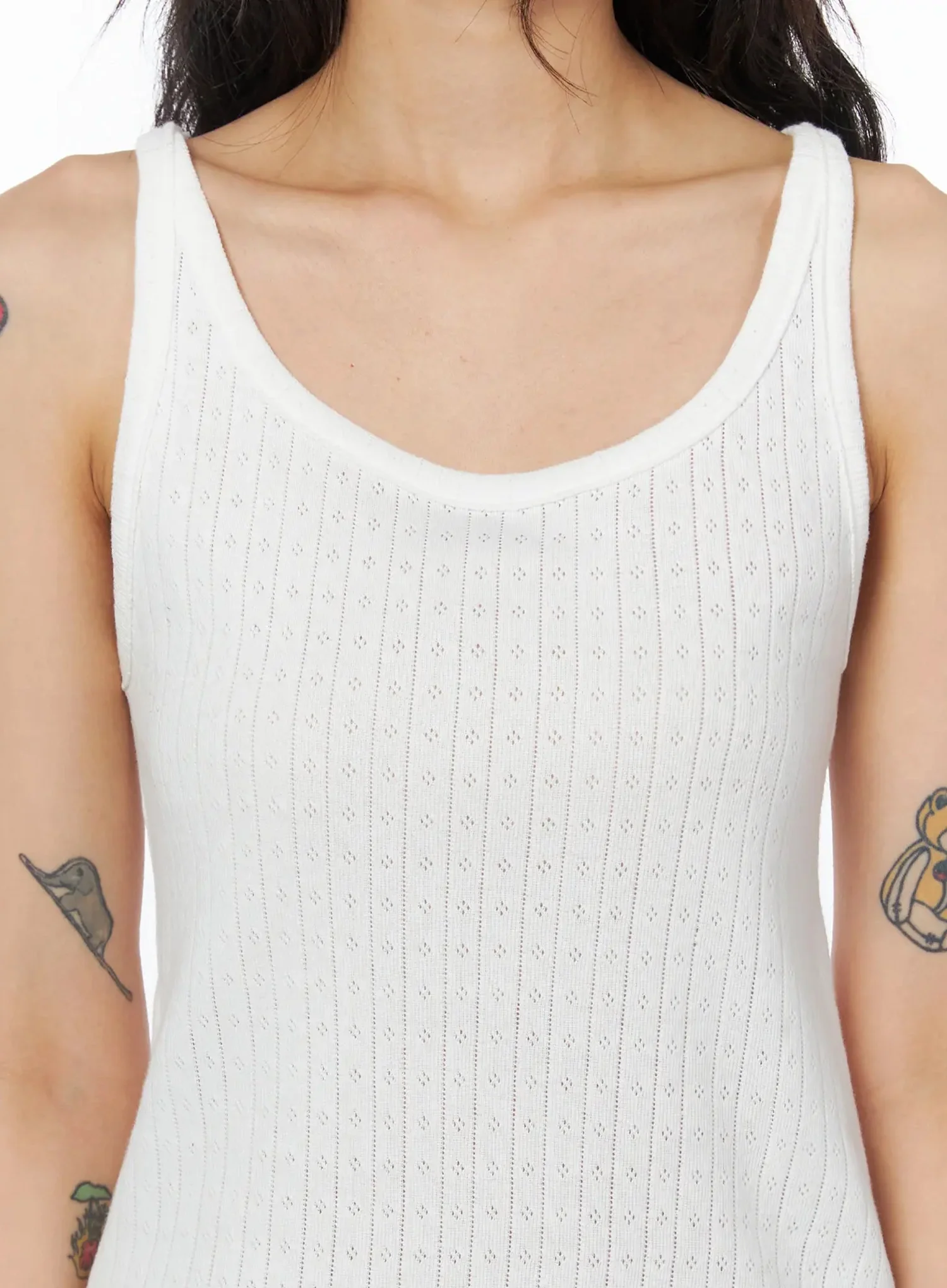 Dotted Detail Round Neck Tank Top IU508 - Image 5