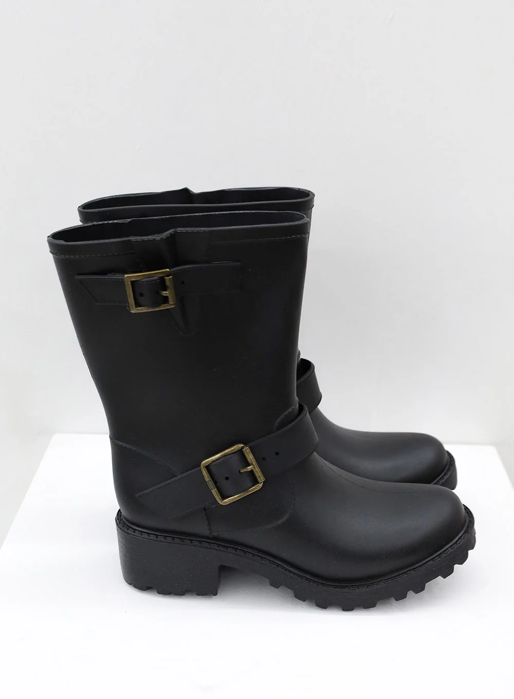 Double Buckled Mid-Calf Rain Boots OJ21 - Image 13