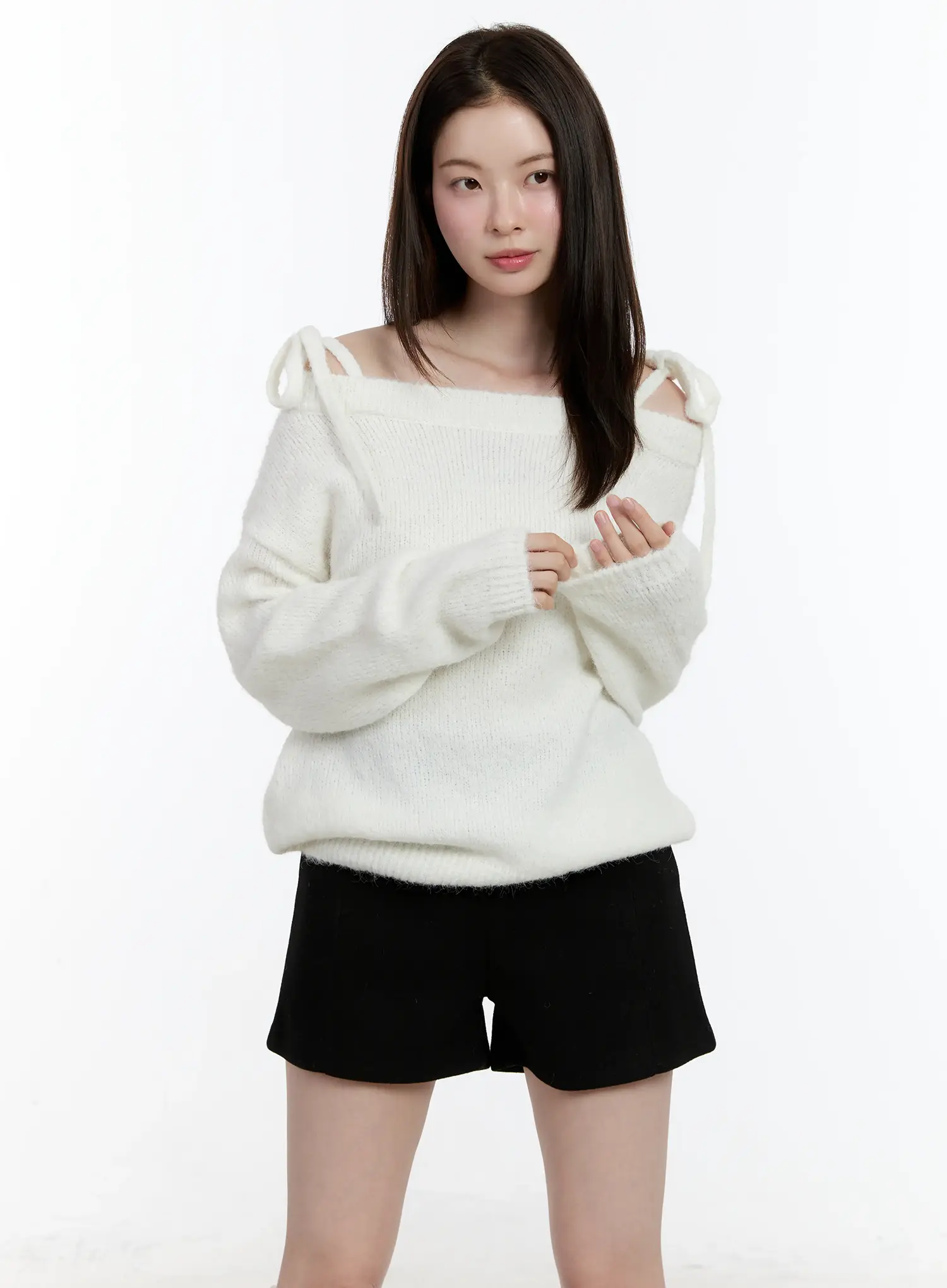 Double Strap Off-Shoulder Knit Top ID510 - Image 4