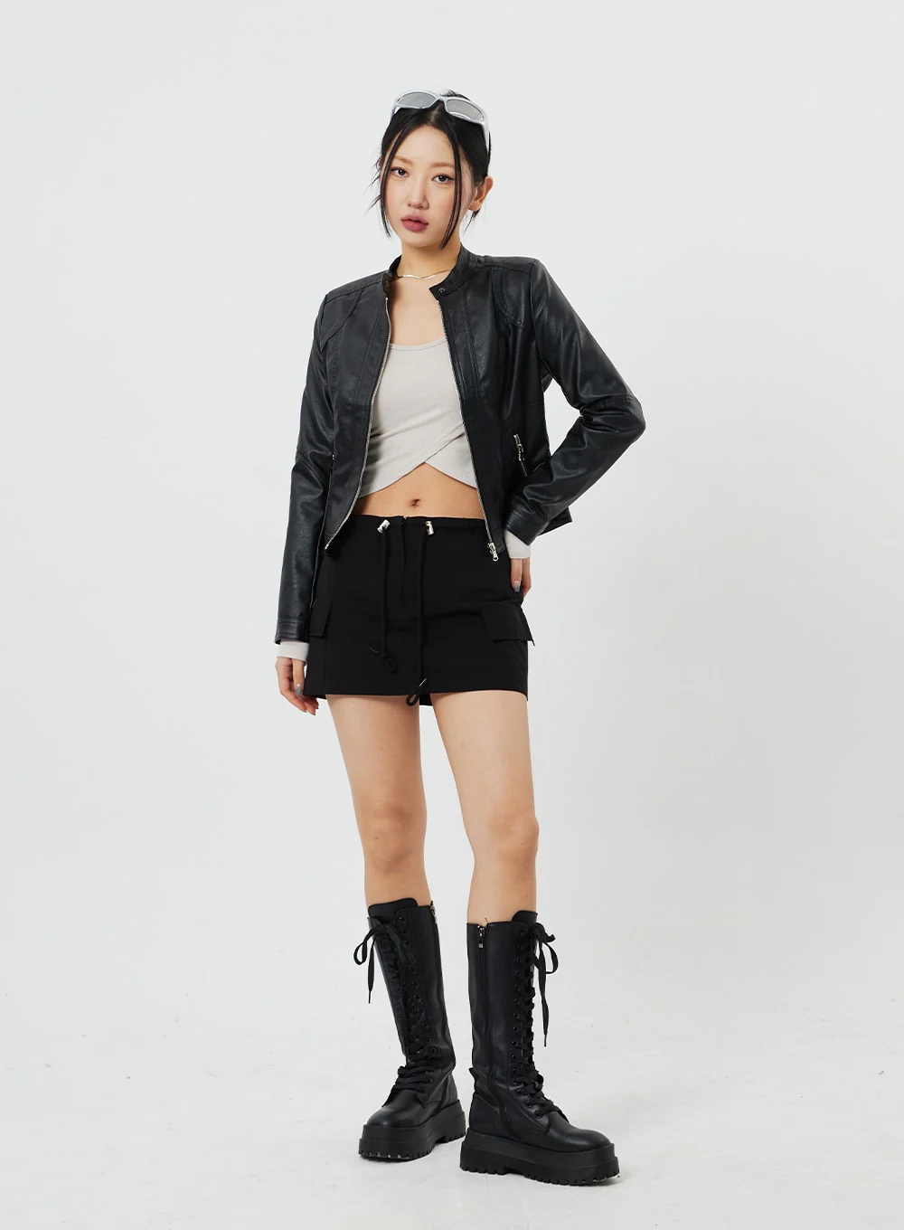 Drawstring Mini Skirt CF314 - Image 3