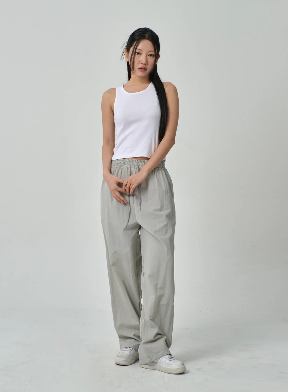 Drawstring Nylon Track Pants IF315 - Image 5
