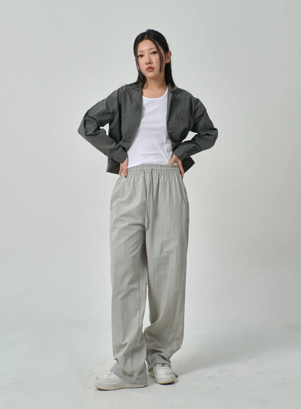 Drawstring Nylon Track Pants IF315 - Image 9