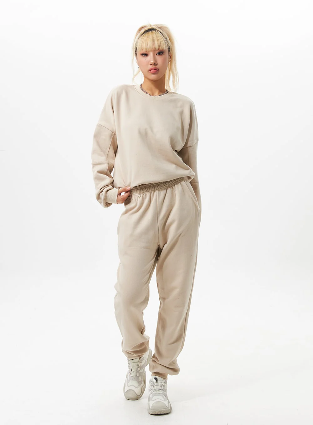 Drawstring Sweat Set IO326 - Image 2