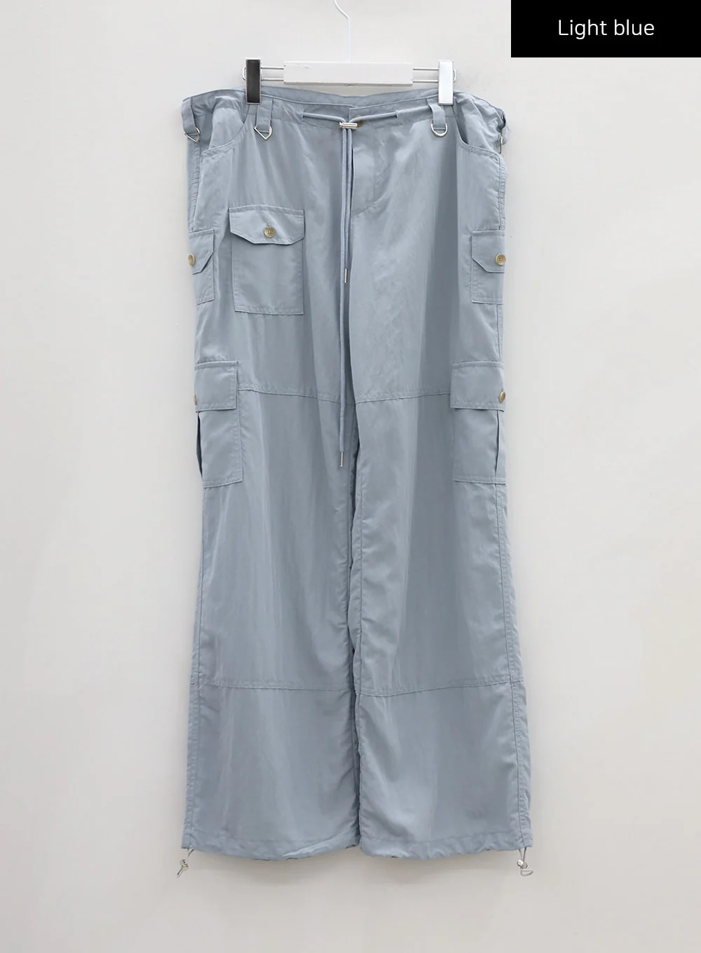 Drawstring Waist Wide Cargo Pants CU13 - Image 19