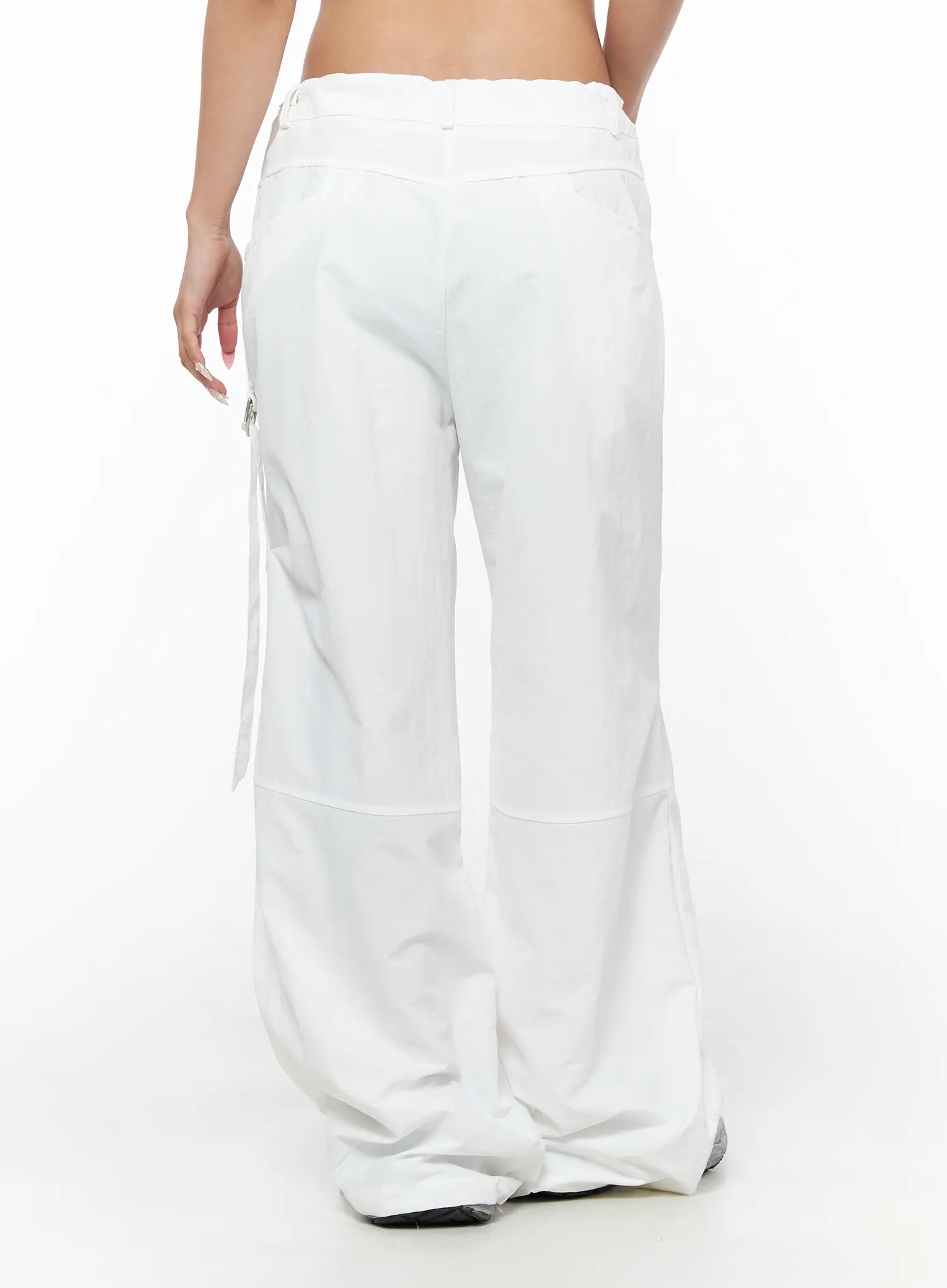 Drawstring Wide Leg Parachute Pants CU524 - Image 4