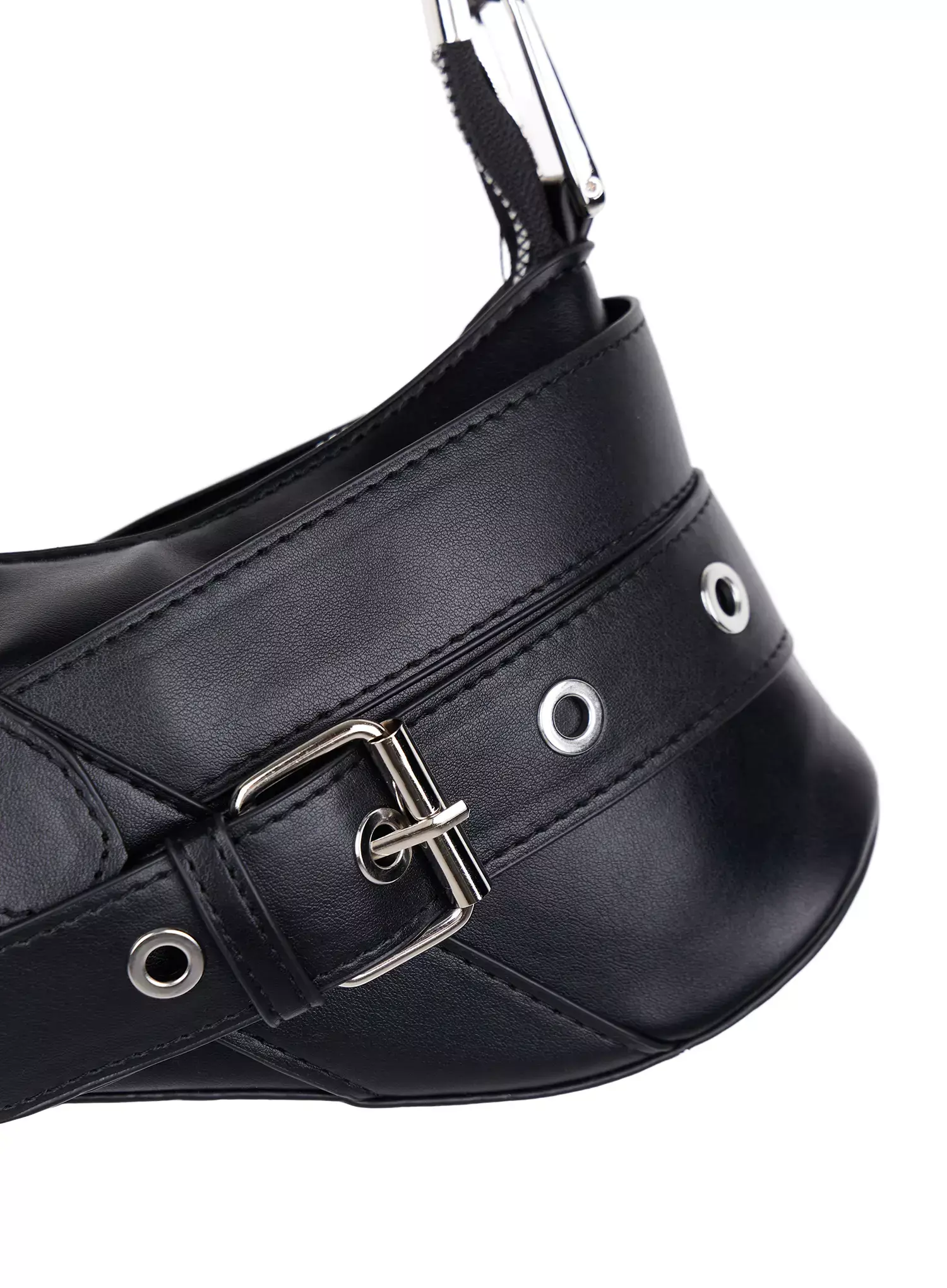 Edgy Buckle Shoulder Bag IY525 - Image 10