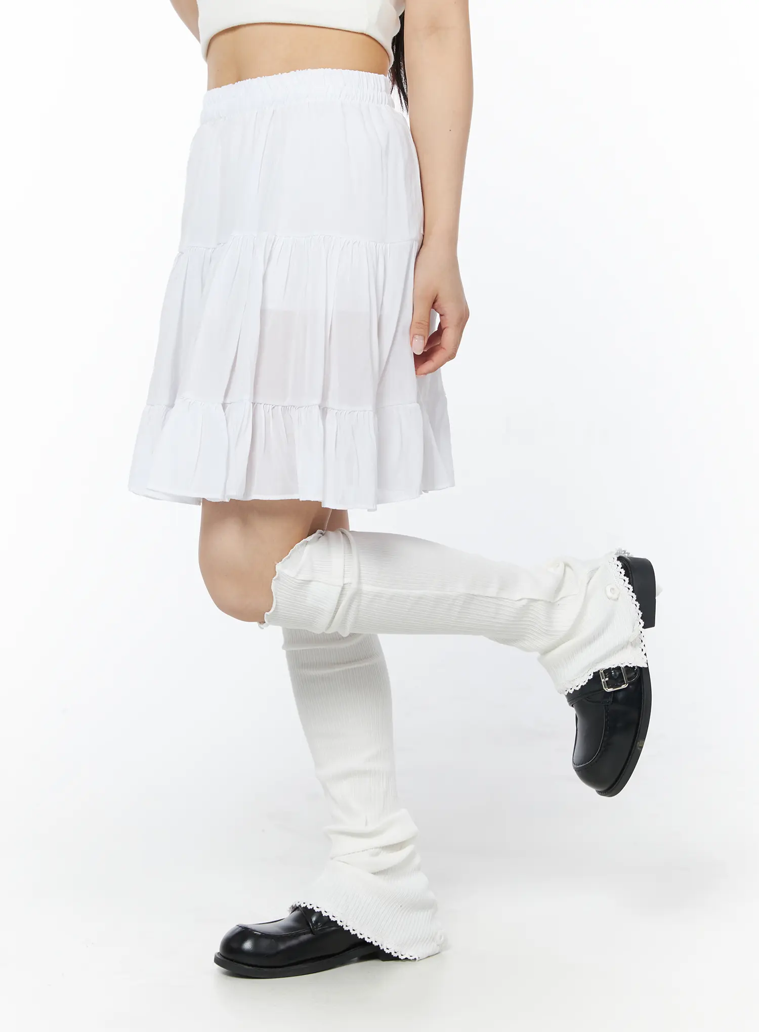 Elastic Waist Tiered Midi Skirt CY522 - Image 3