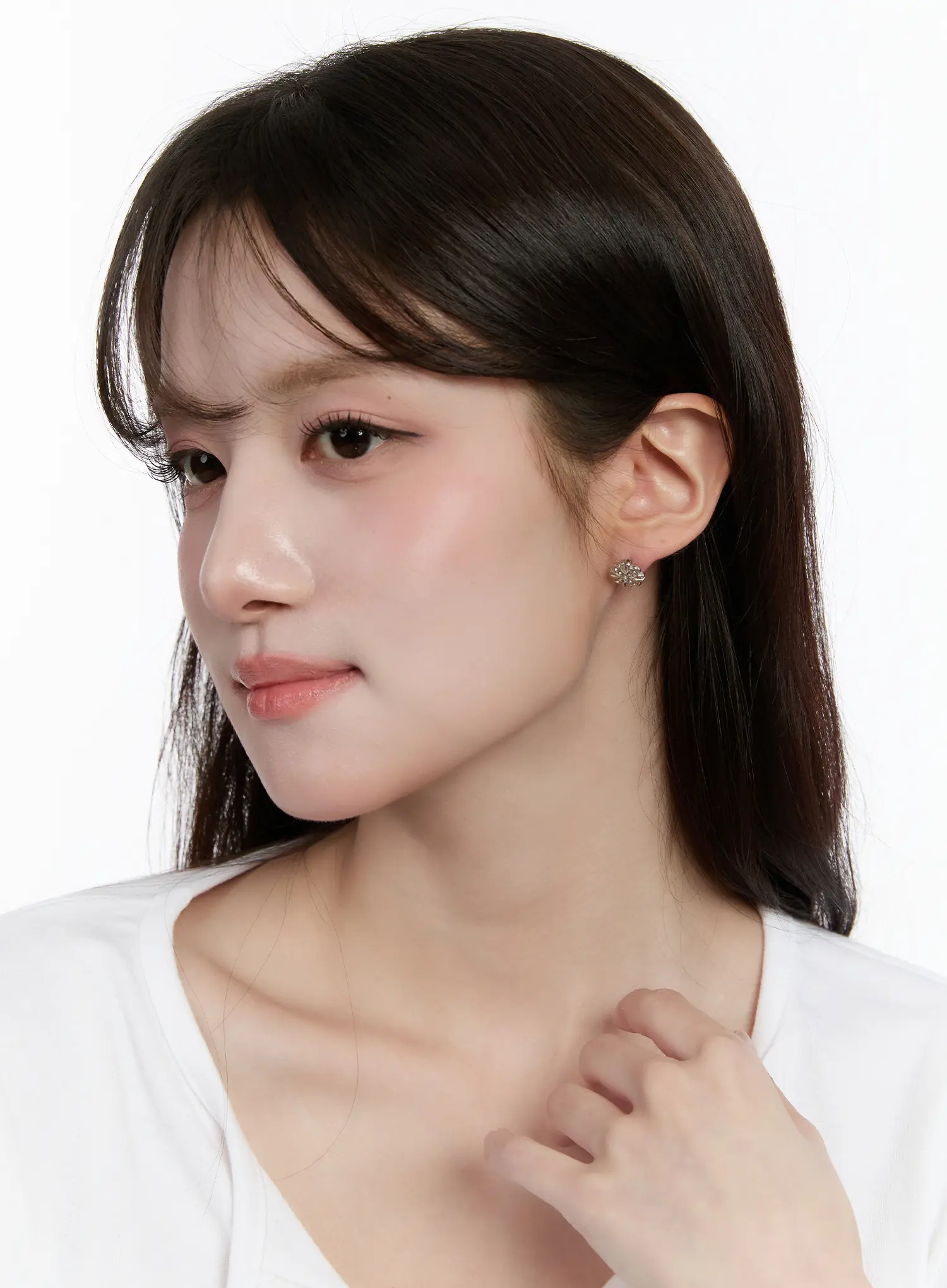 Elegant Floral Stud Earrings CM505 - Image 2