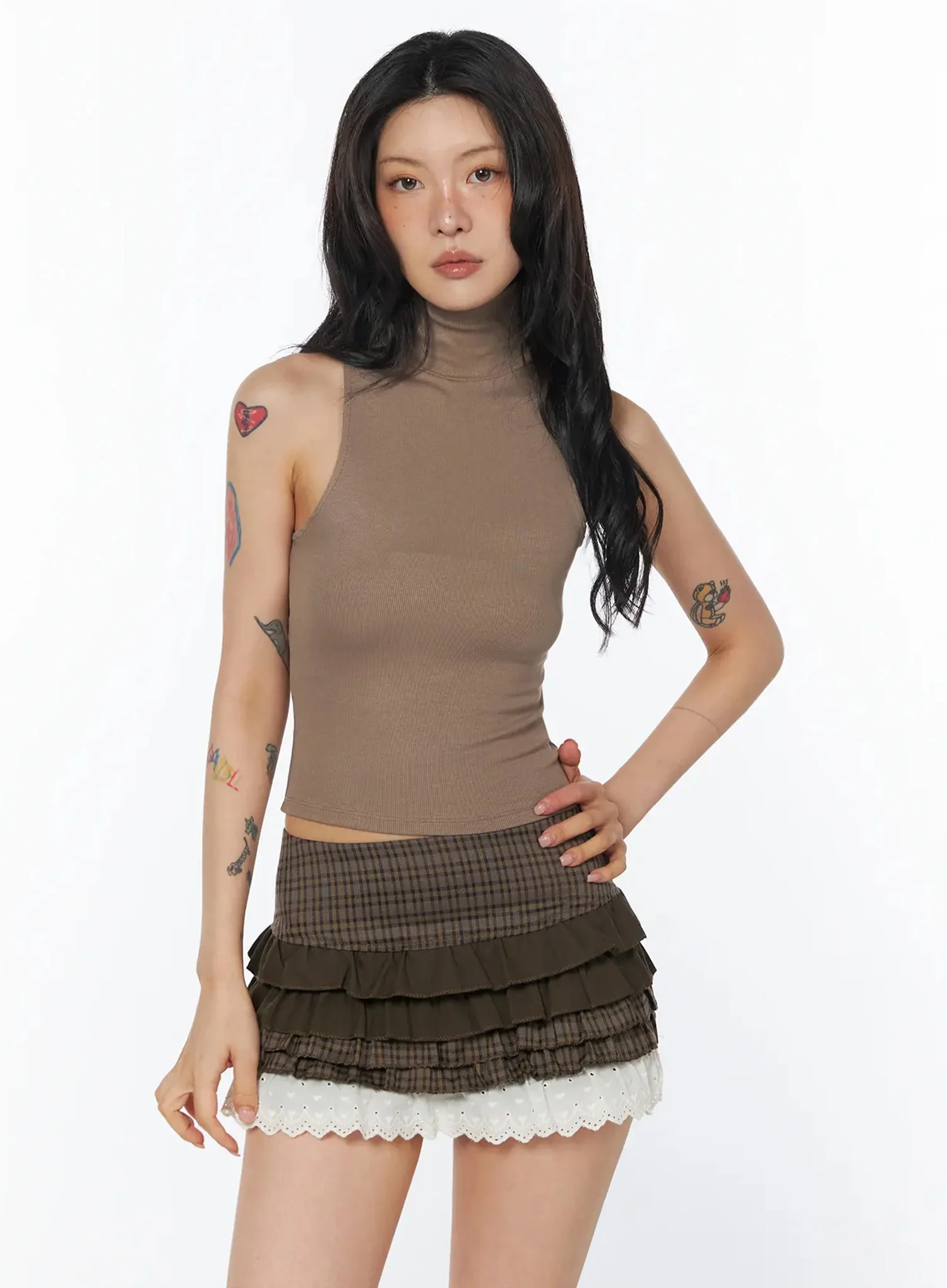 Elegant Mock Neck Tank Top IU508 - Image 13