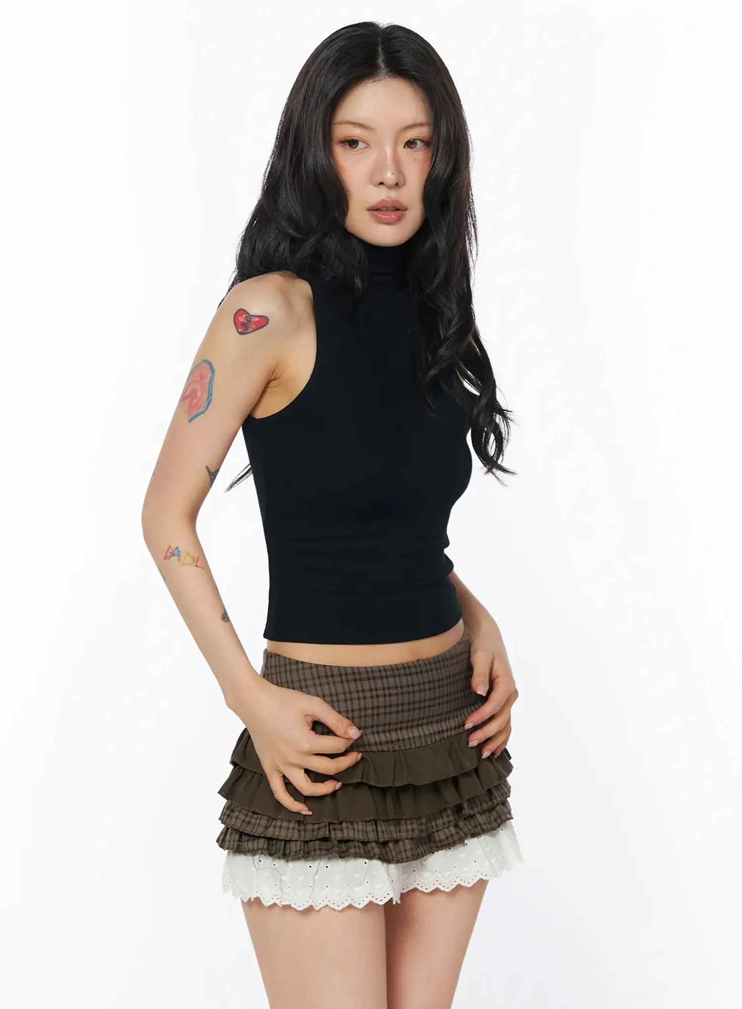 Elegant Mock Neck Tank Top IU508 - Image 7