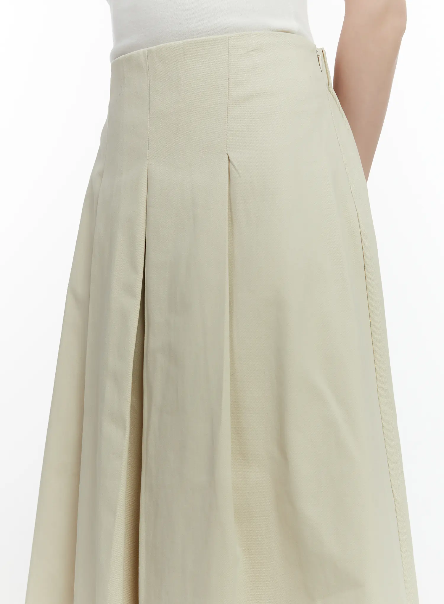 Elegant Pleated Flare Long Skirt F502 - Image 3