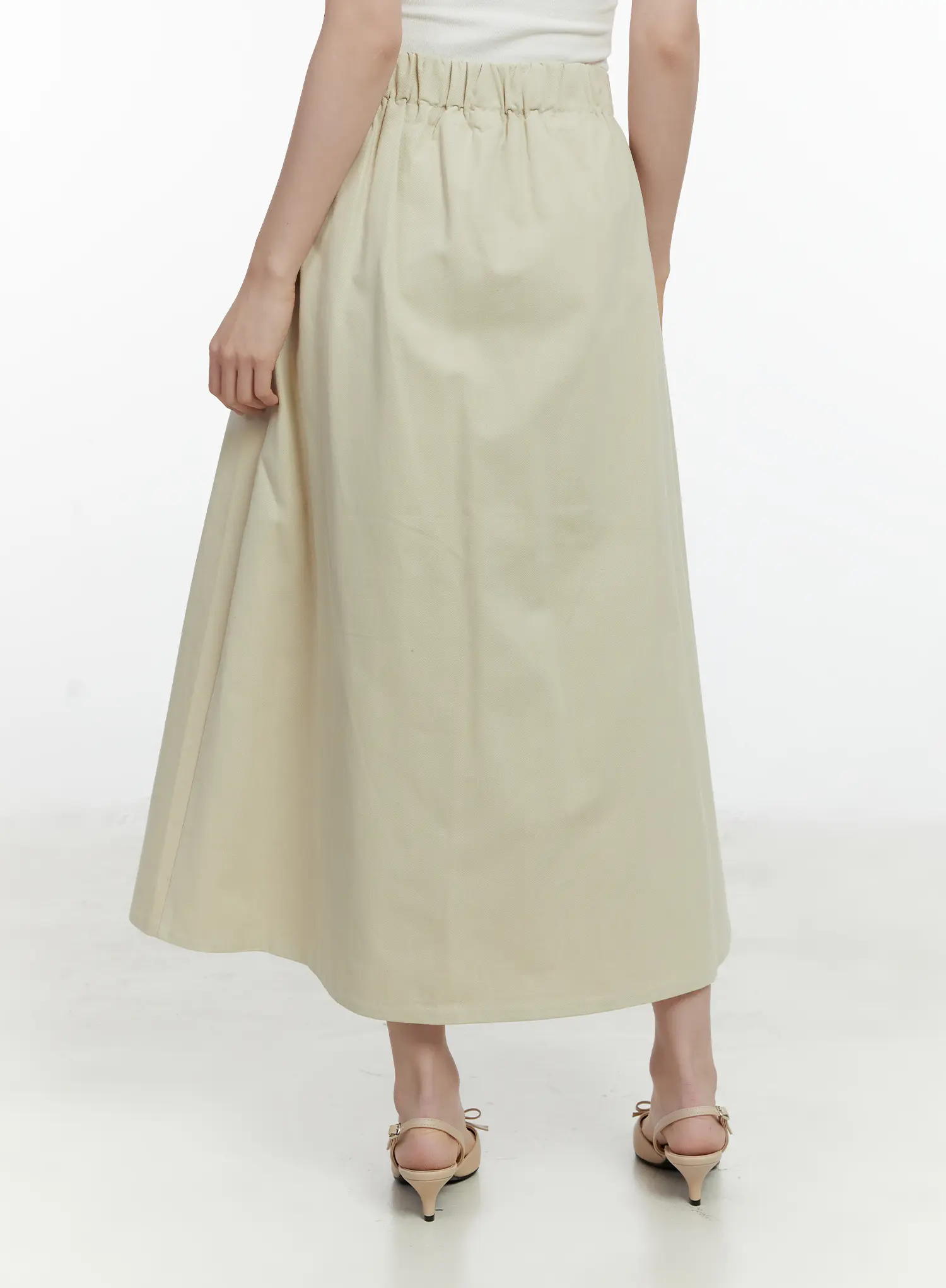 Elegant Pleated Flare Long Skirt F502 - Image 7