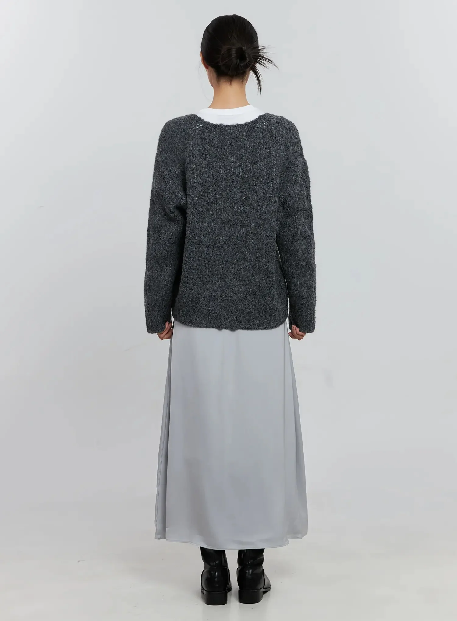 Elegant Satin Maxi Skirt IS516 - Image 12