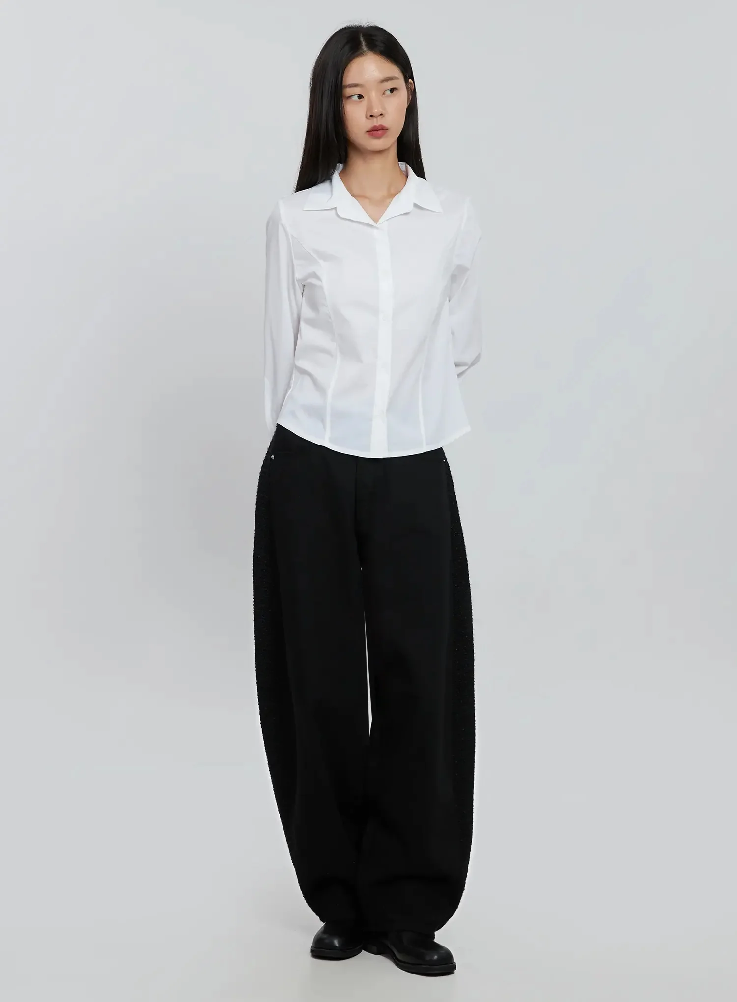 Elegant White Slim Blouse IO530 - Image 11