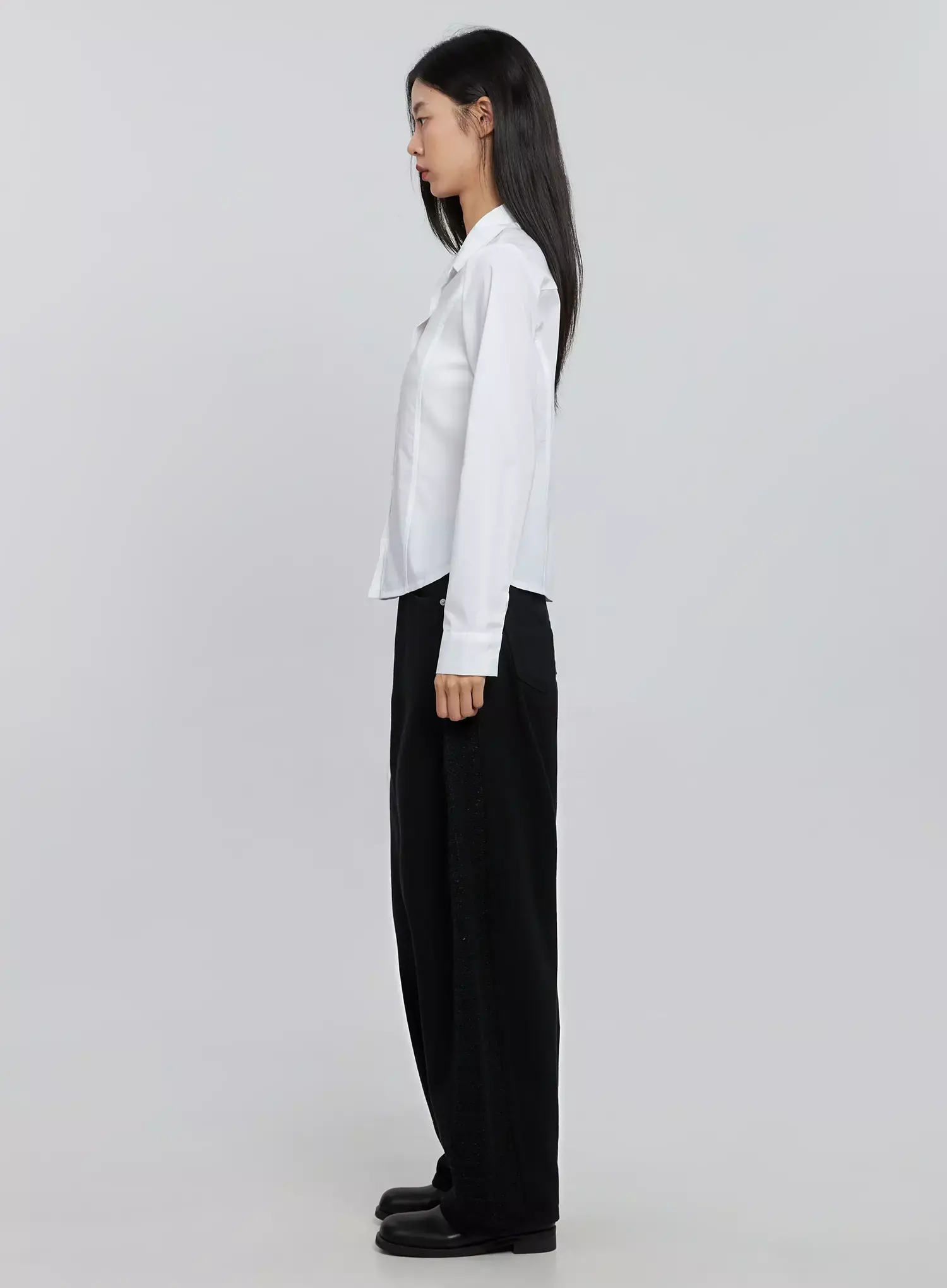 Elegant White Slim Blouse IO530 - Image 6