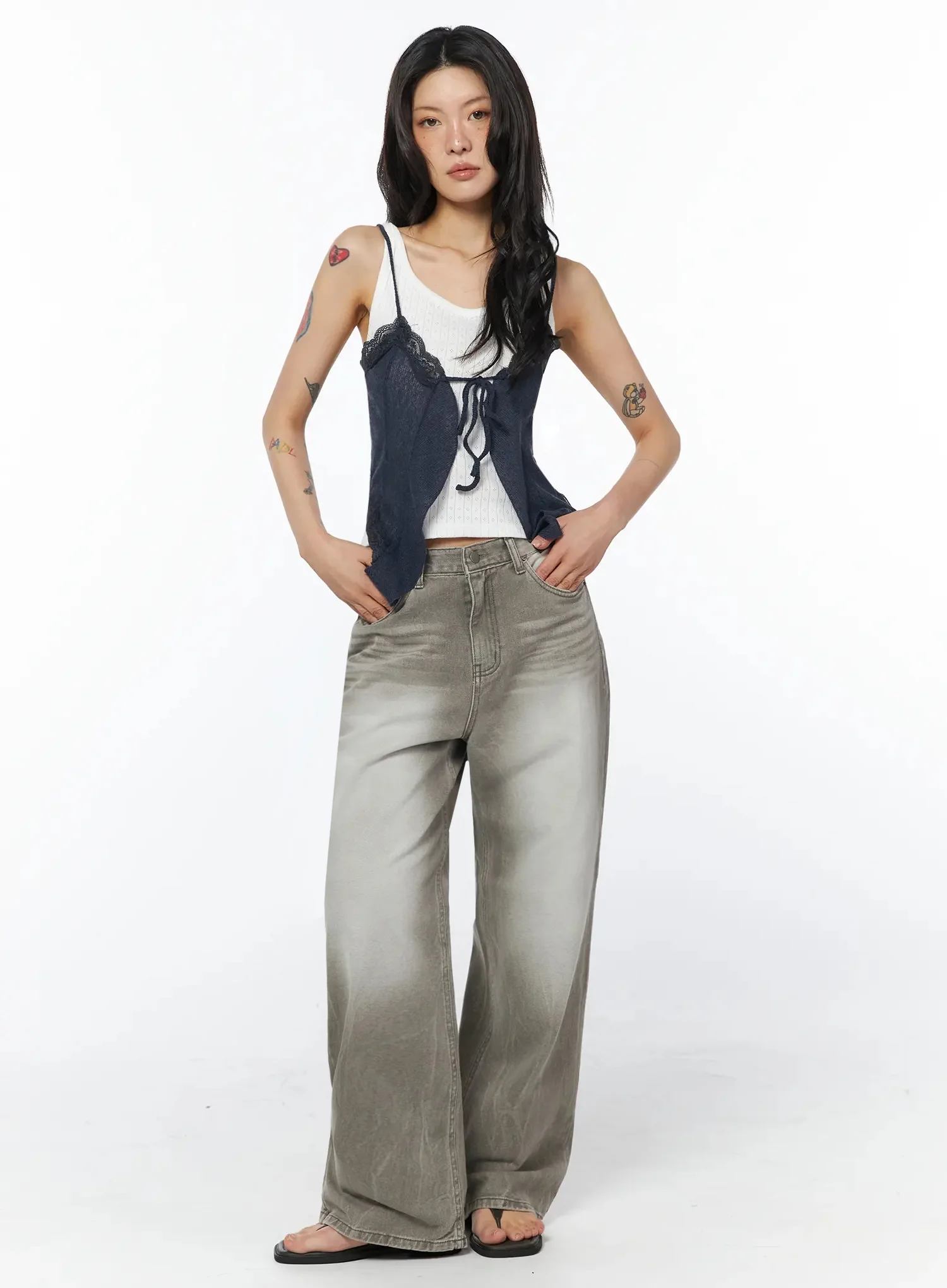 Elexia Low-Rise Baggy Jeans IU508 - Image 3