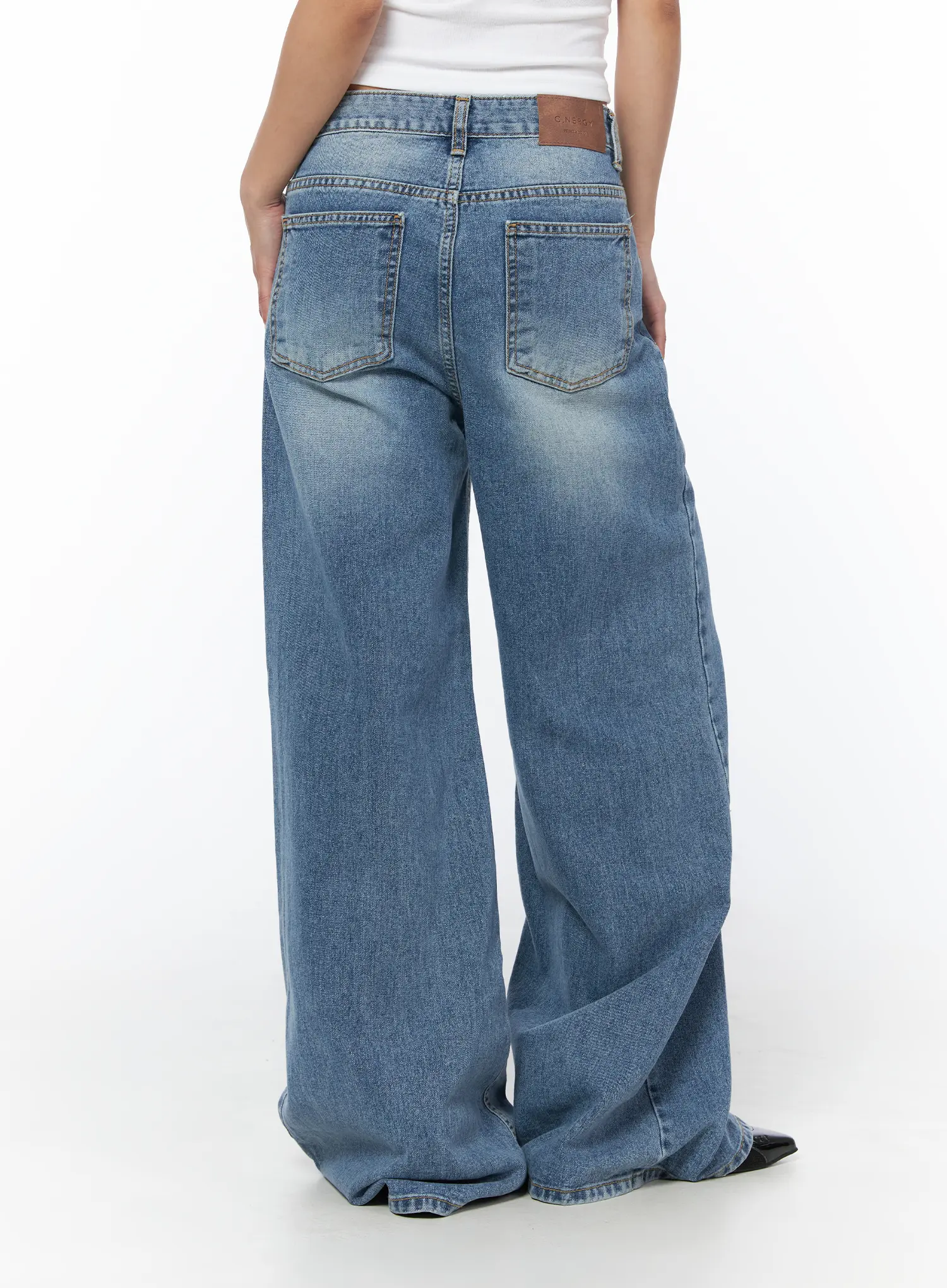 Elsie Wide Leg Washed Jeans CU501 - Image 8