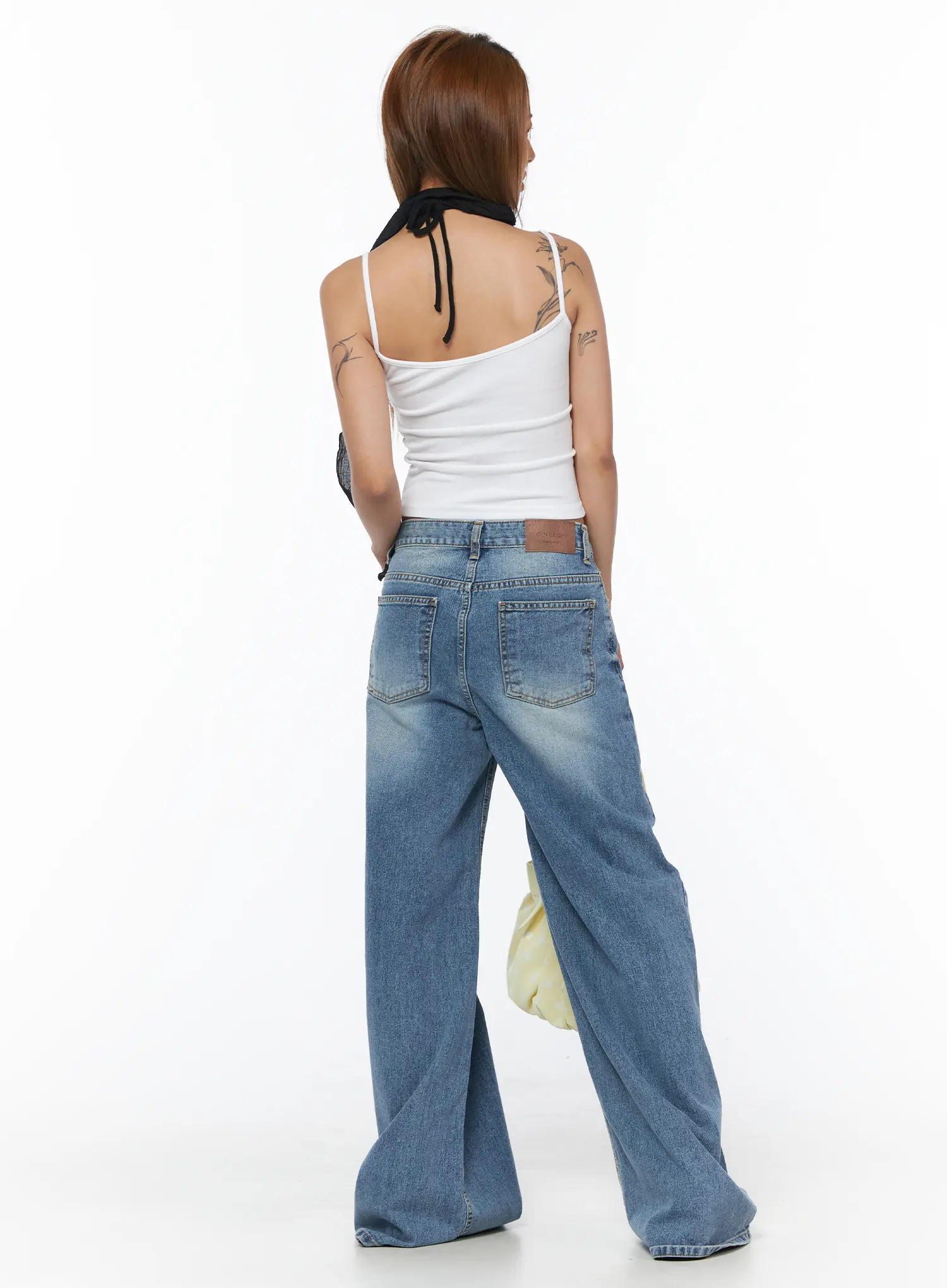 Elsie Wide Leg Washed Jeans CU501 - Image 9