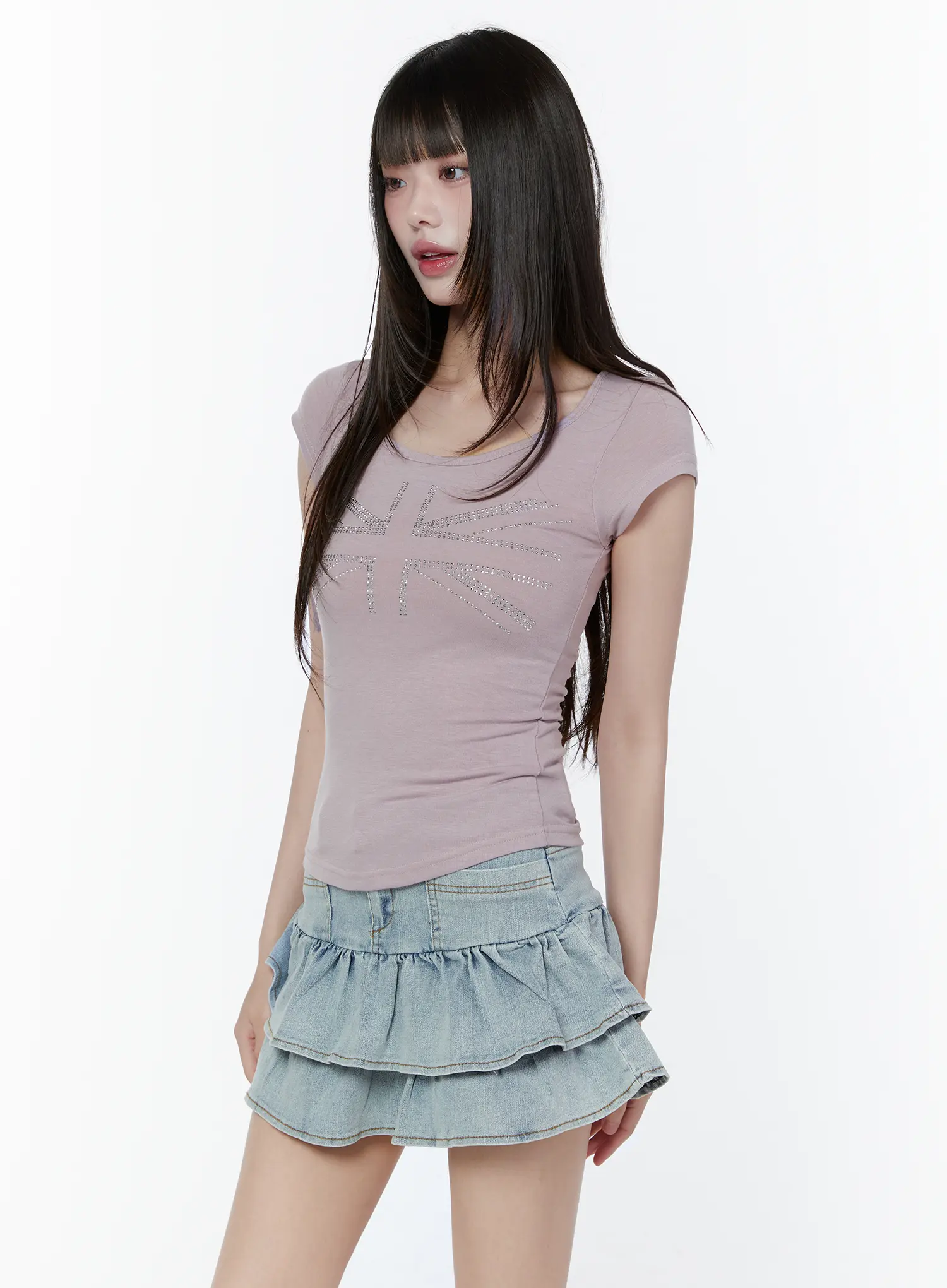 Embellished Flag Graphic Tee CU505 - Image 2