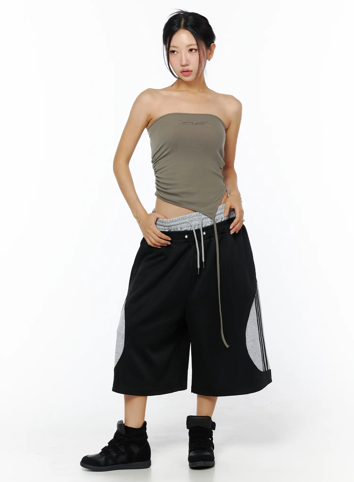 Embroidered Asymmetric Tube Top CU515 - Image 3