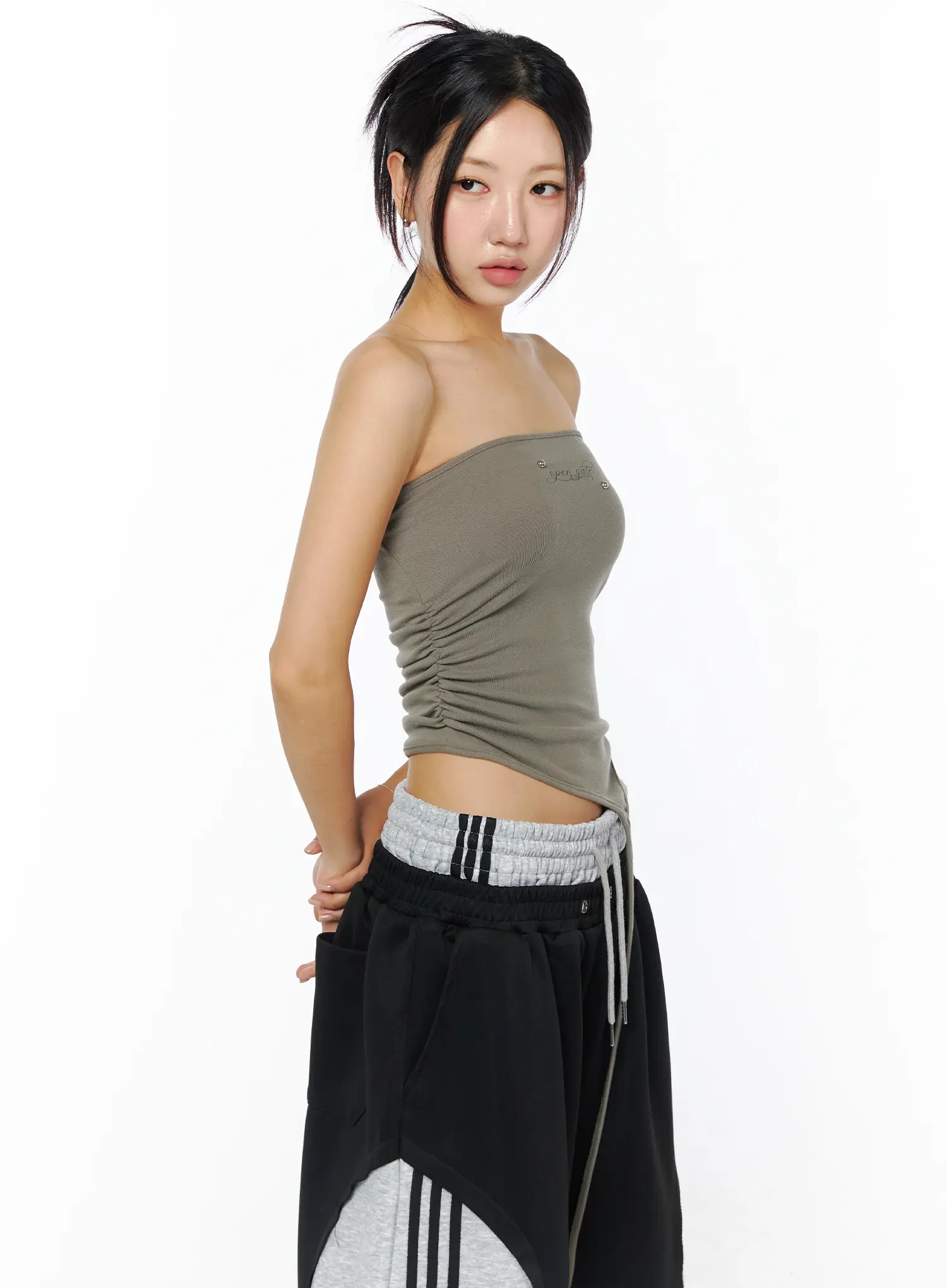 Embroidered Asymmetric Tube Top CU515 - Image 7