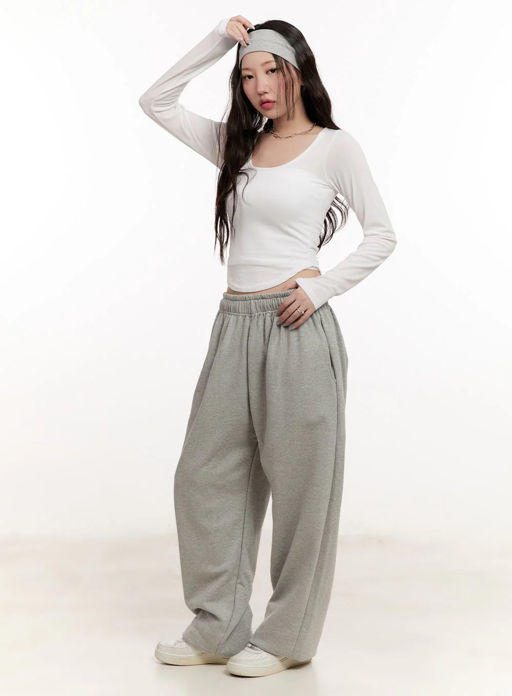 Embroidered Wide-Leg Sweatpants CM507 - Image 5