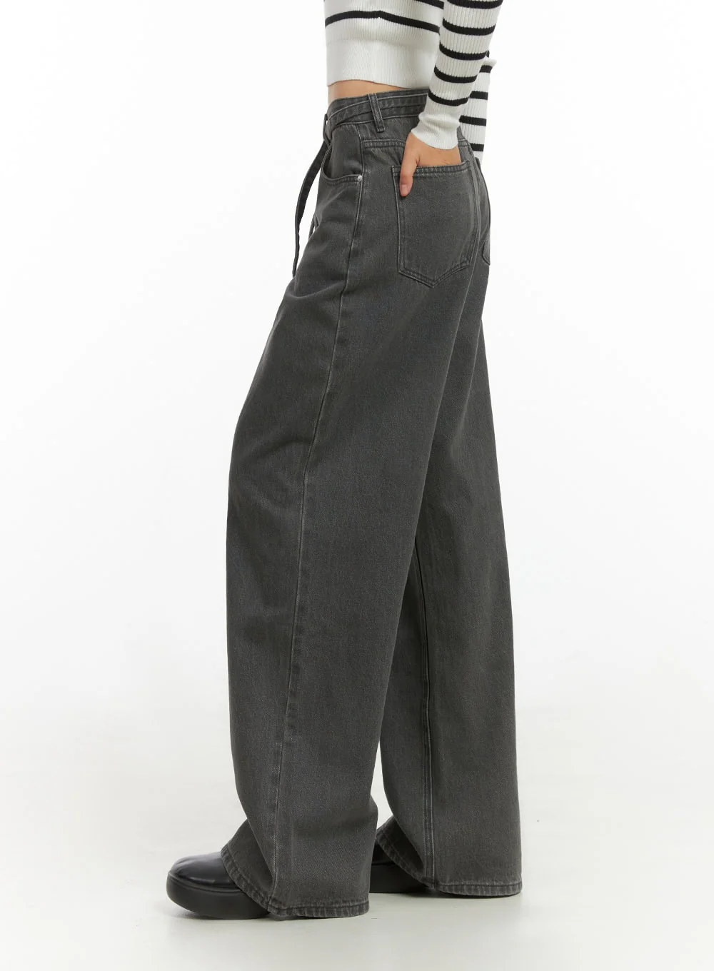 Emery Cotton Strap Baggy Jeans IO409 - Image 2