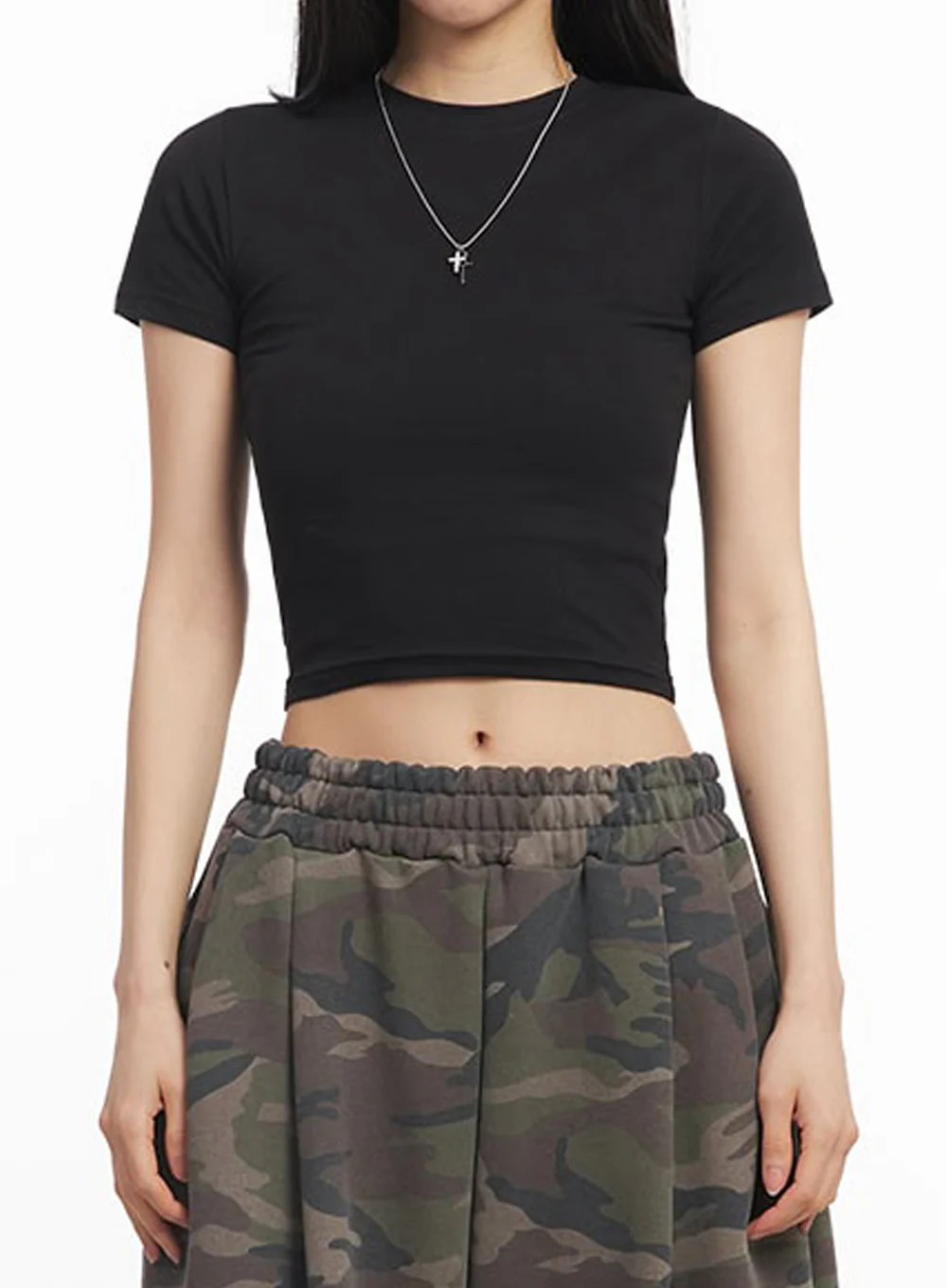 Essential Cotton Crop Top IY529 - Image 3