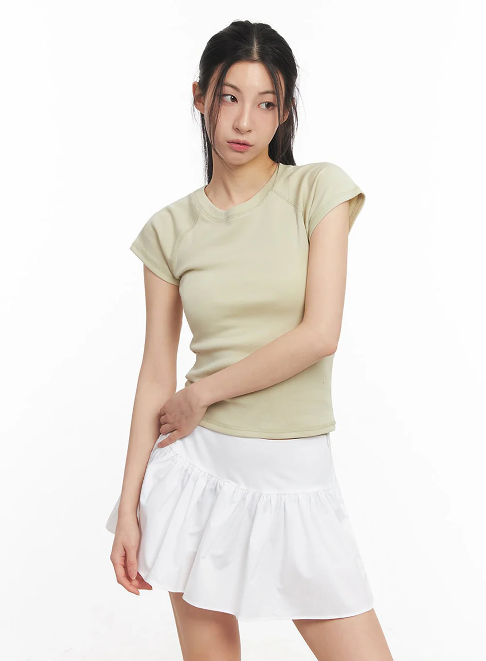 Essential Cotton Raglan Top IY529 - Image 7