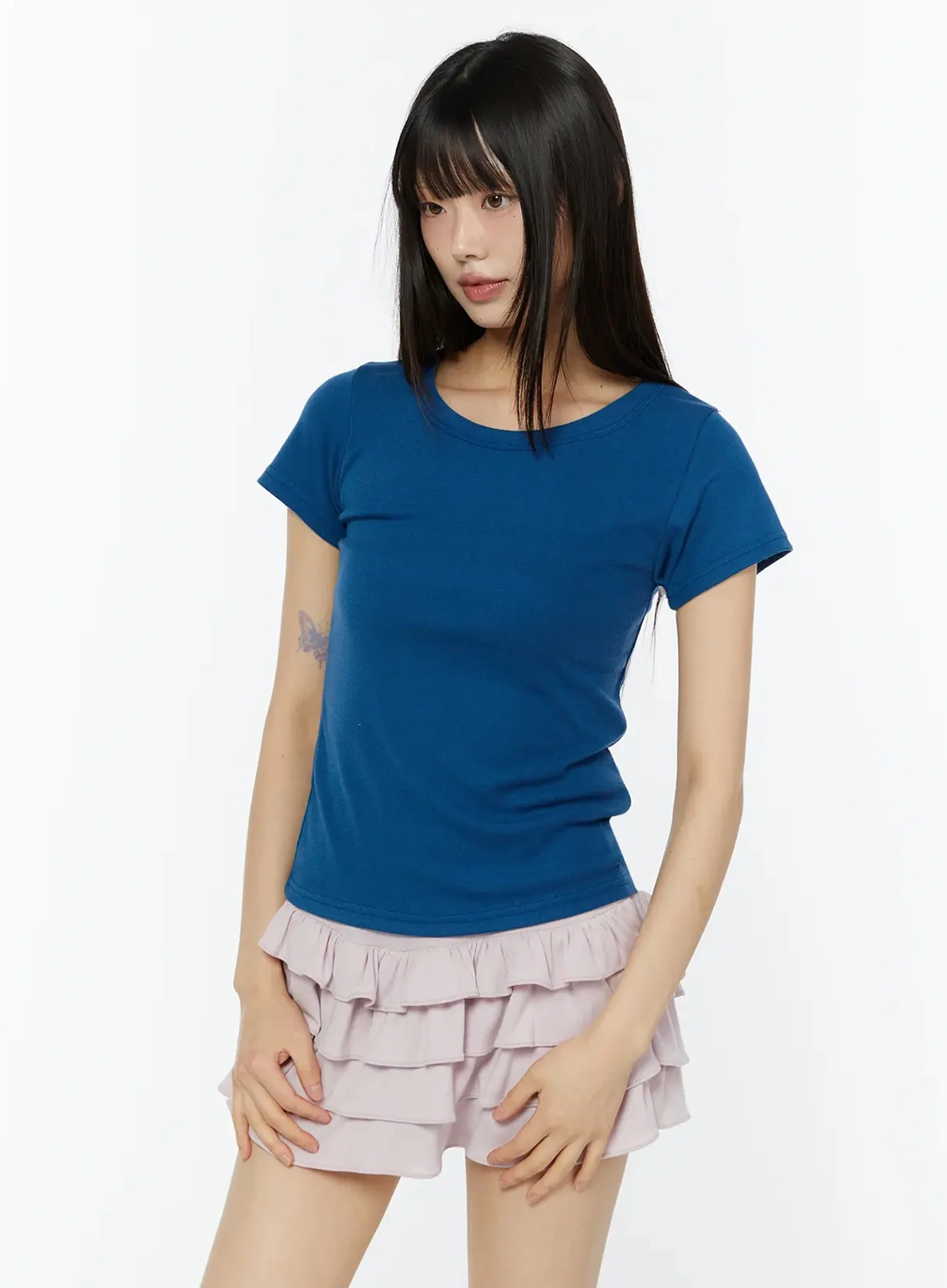 Essential Crew Neck T-Shirt IU518 - Image 12