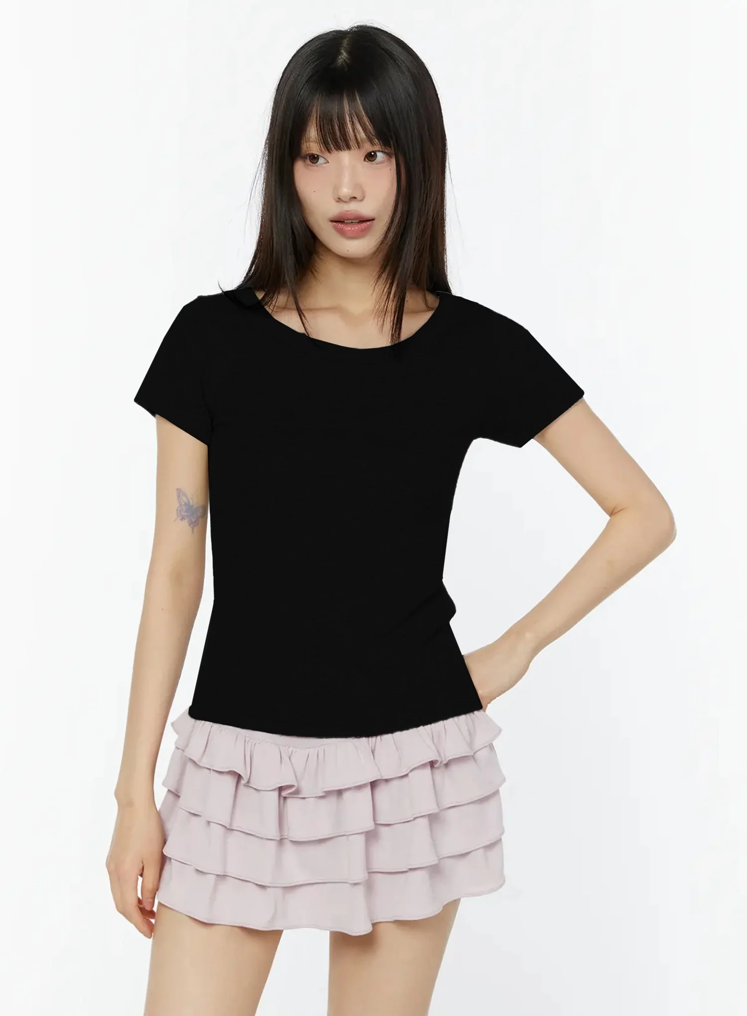 Essential Crew Neck T-Shirt IU518 - Image 14