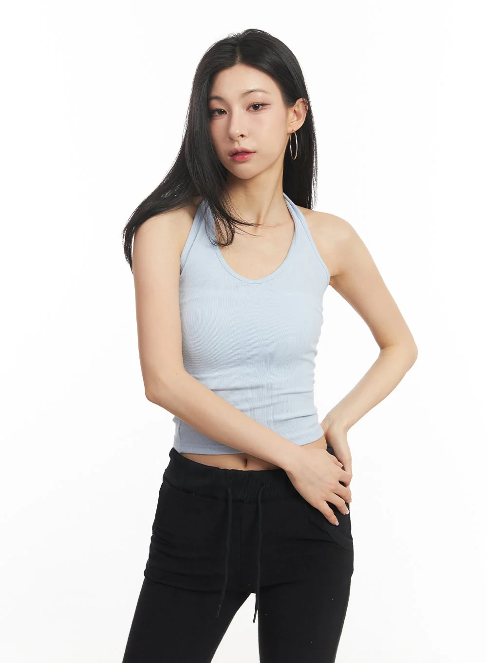 Essential Halter Crop Tank Top CA503 - Image 7