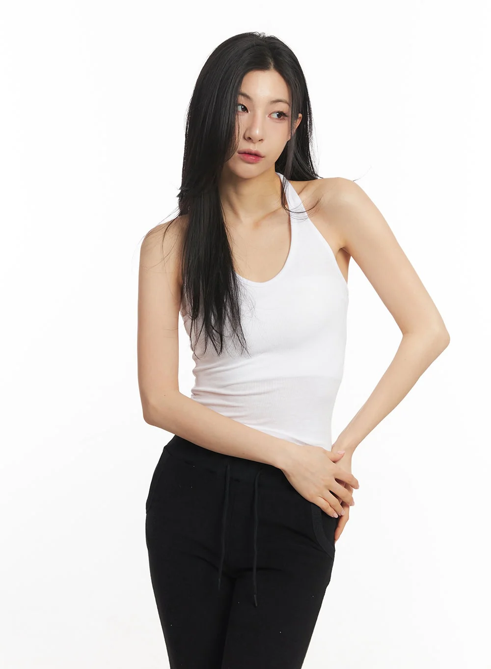 Essential Halter Crop Tank Top CA503 - Image 8
