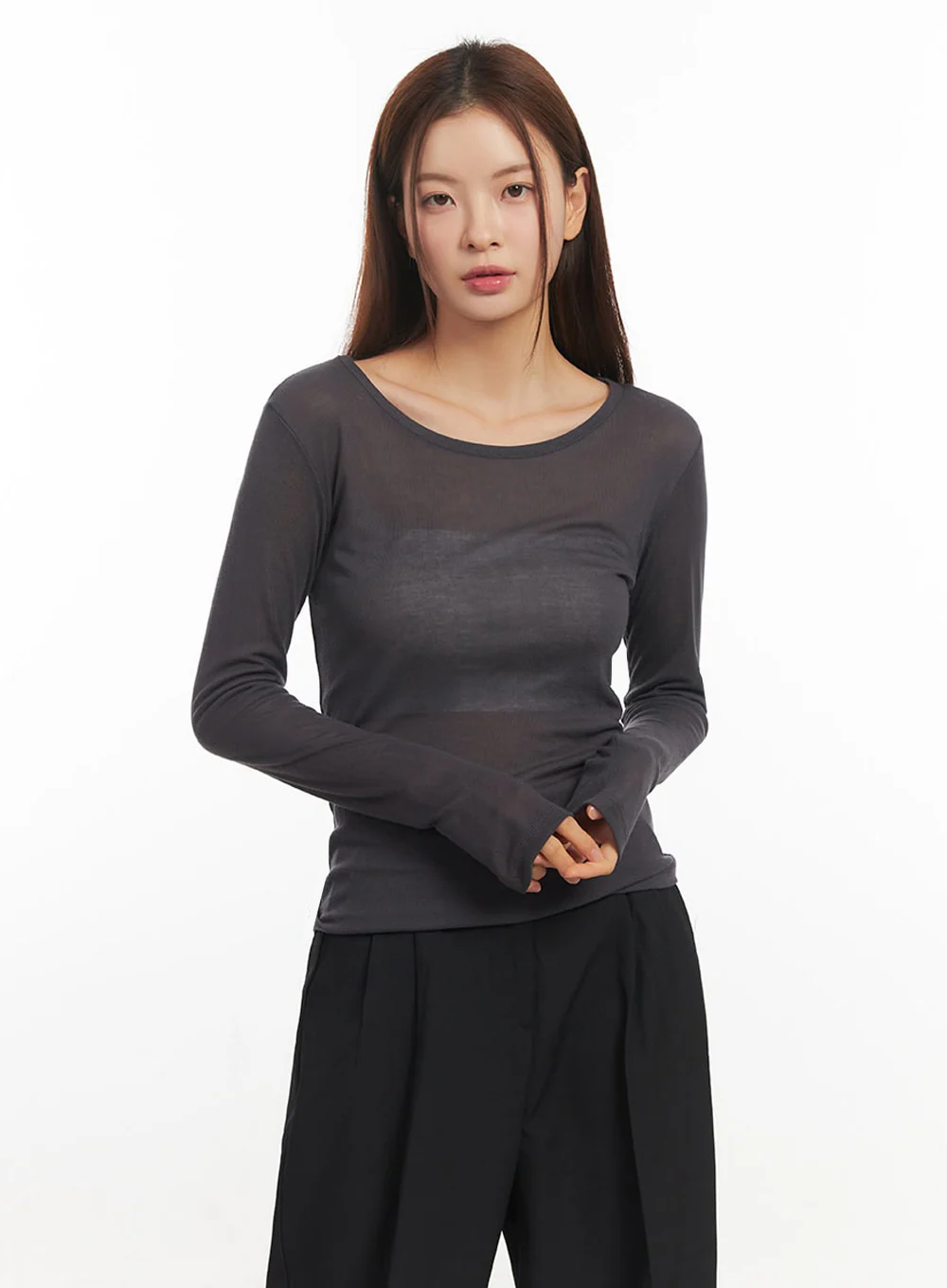 Essential Sheer Long-Sleeve Top IM524 - Image 11