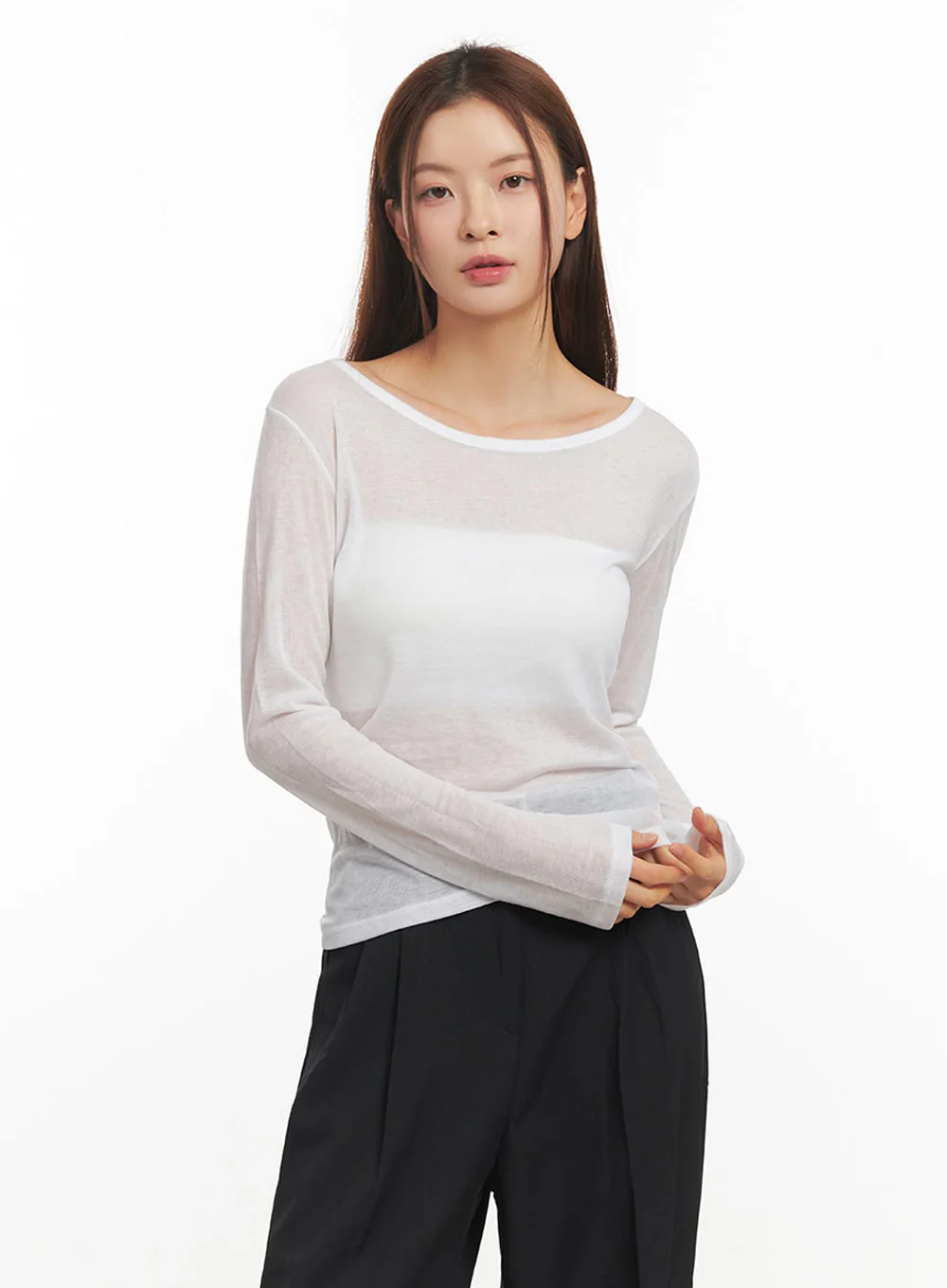 Essential Sheer Long-Sleeve Top IM524 - Image 17
