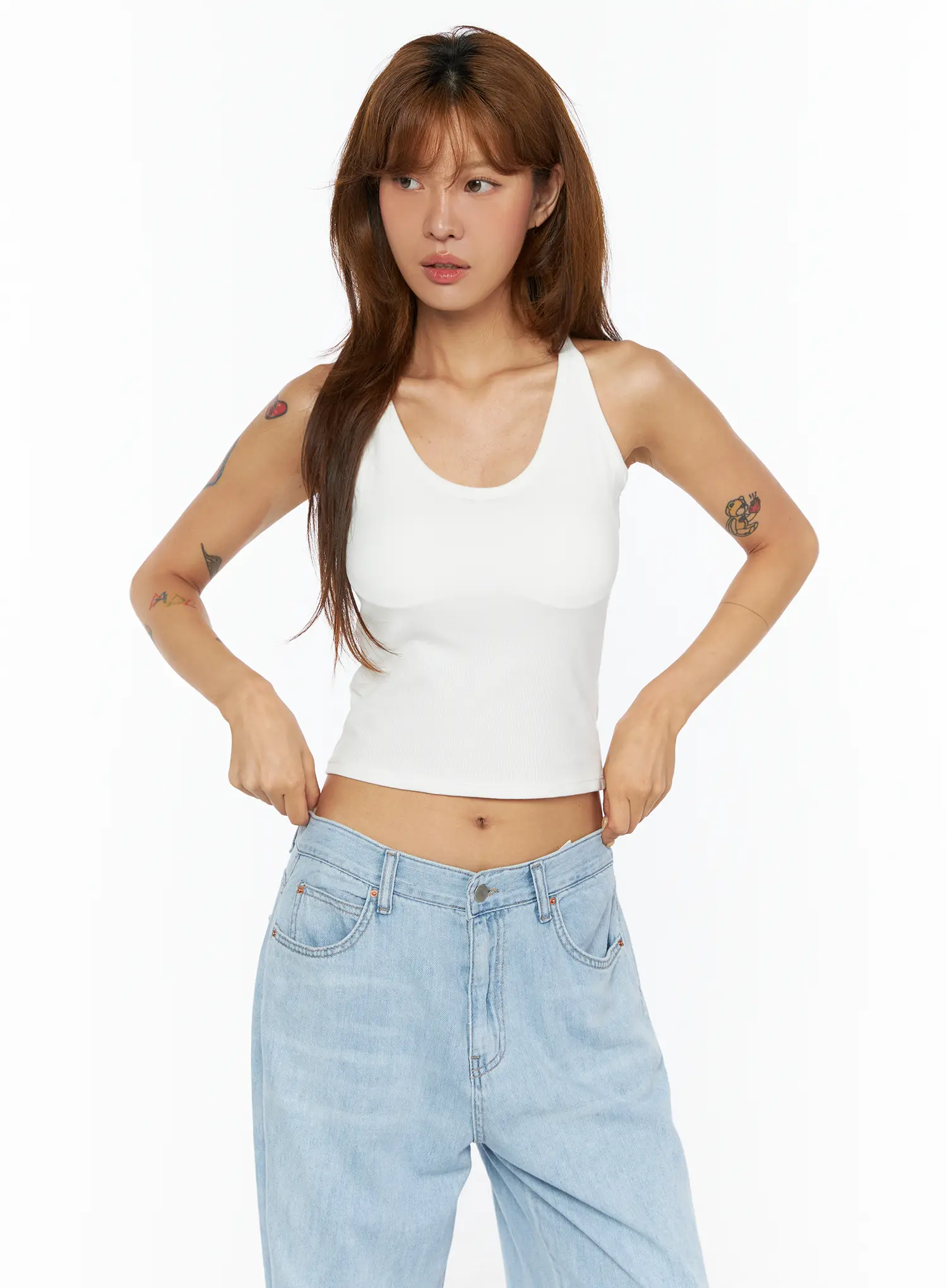Essential V-Neck Padded Tank Top CU518
