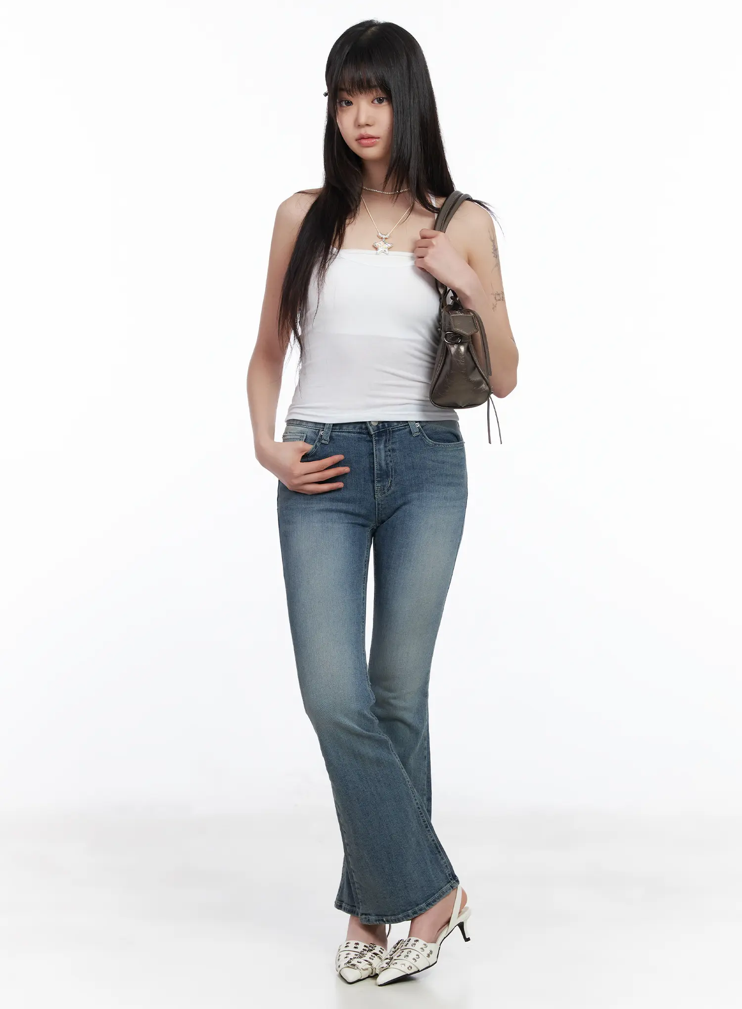 Essential White Halter Top CM513 - Image 2