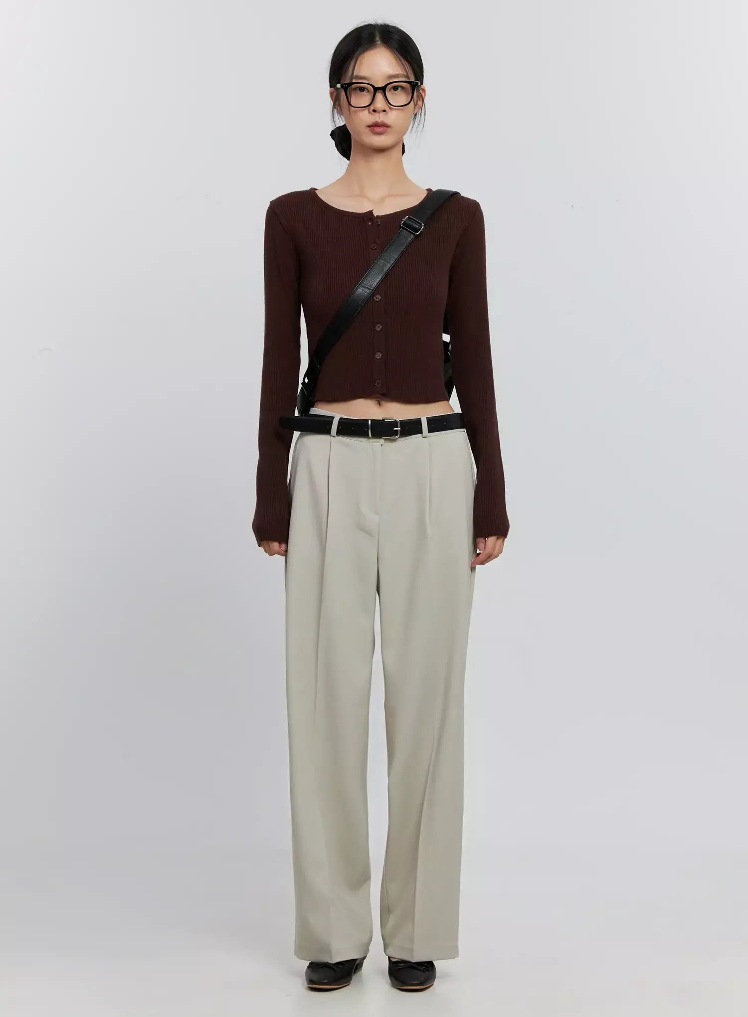Essential Wide-Leg Slacks IS516 - Image 14