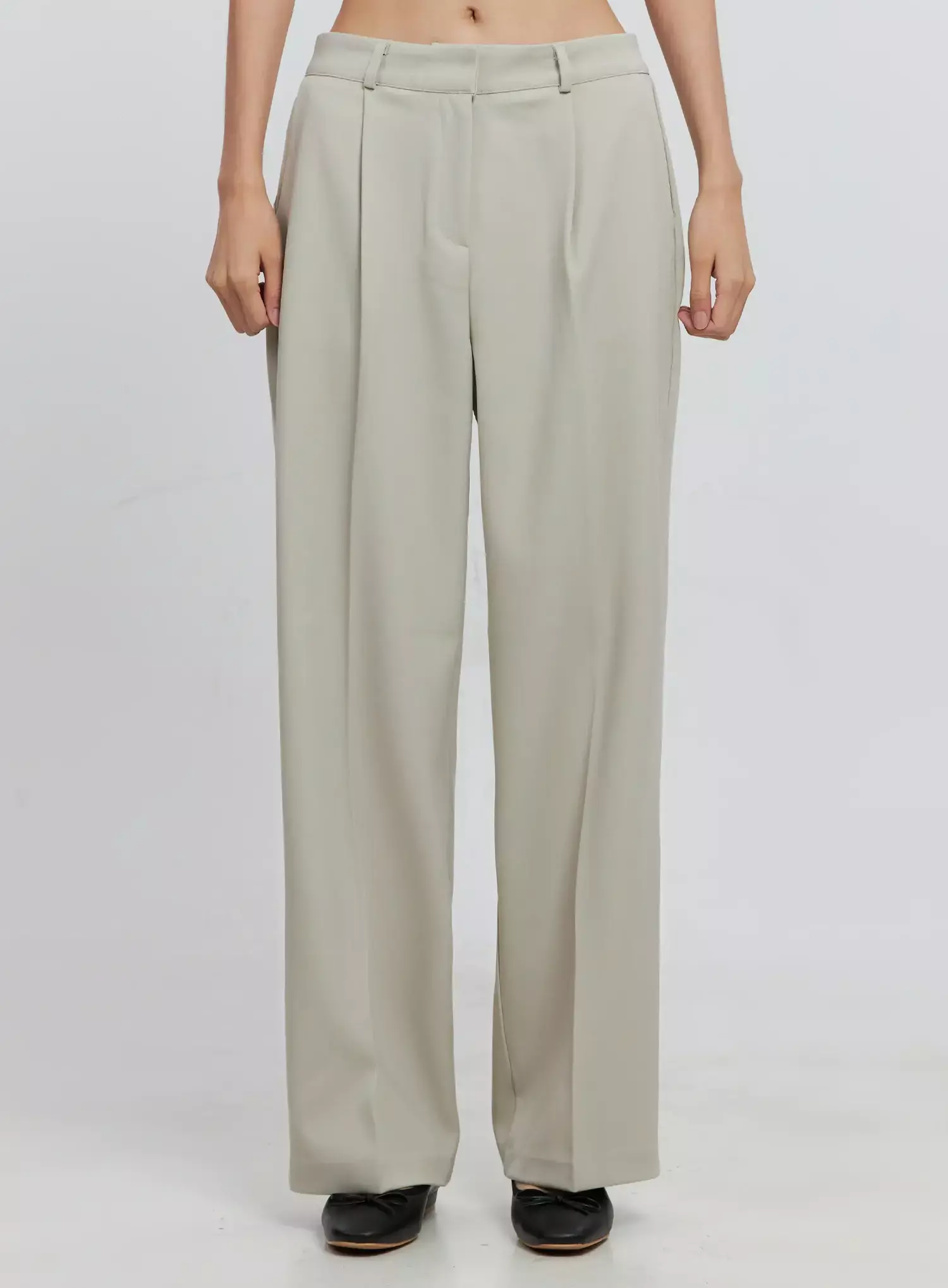 Essential Wide-Leg Slacks IS516 - Image 6