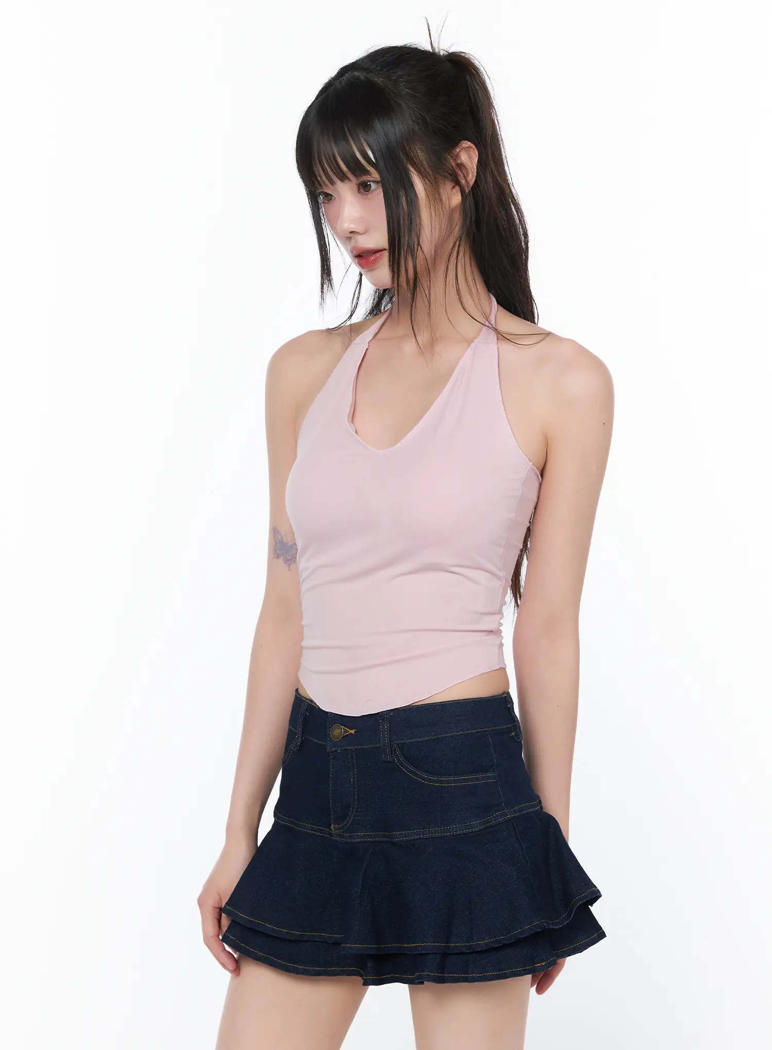 Essentrial Built-in Bra Halter Top CA530 - Image 2