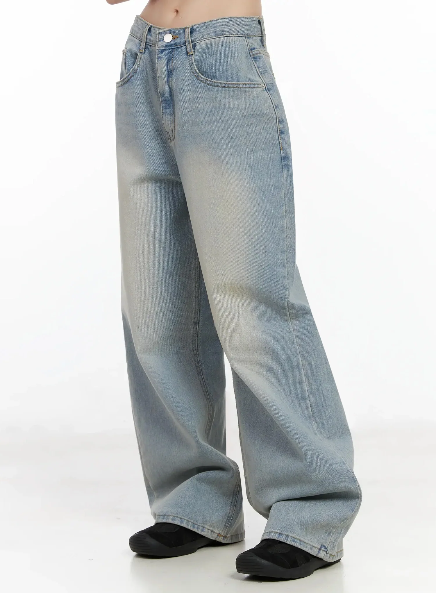 Eugenia Wide Leg Washed Jeans IM523 - Image 6