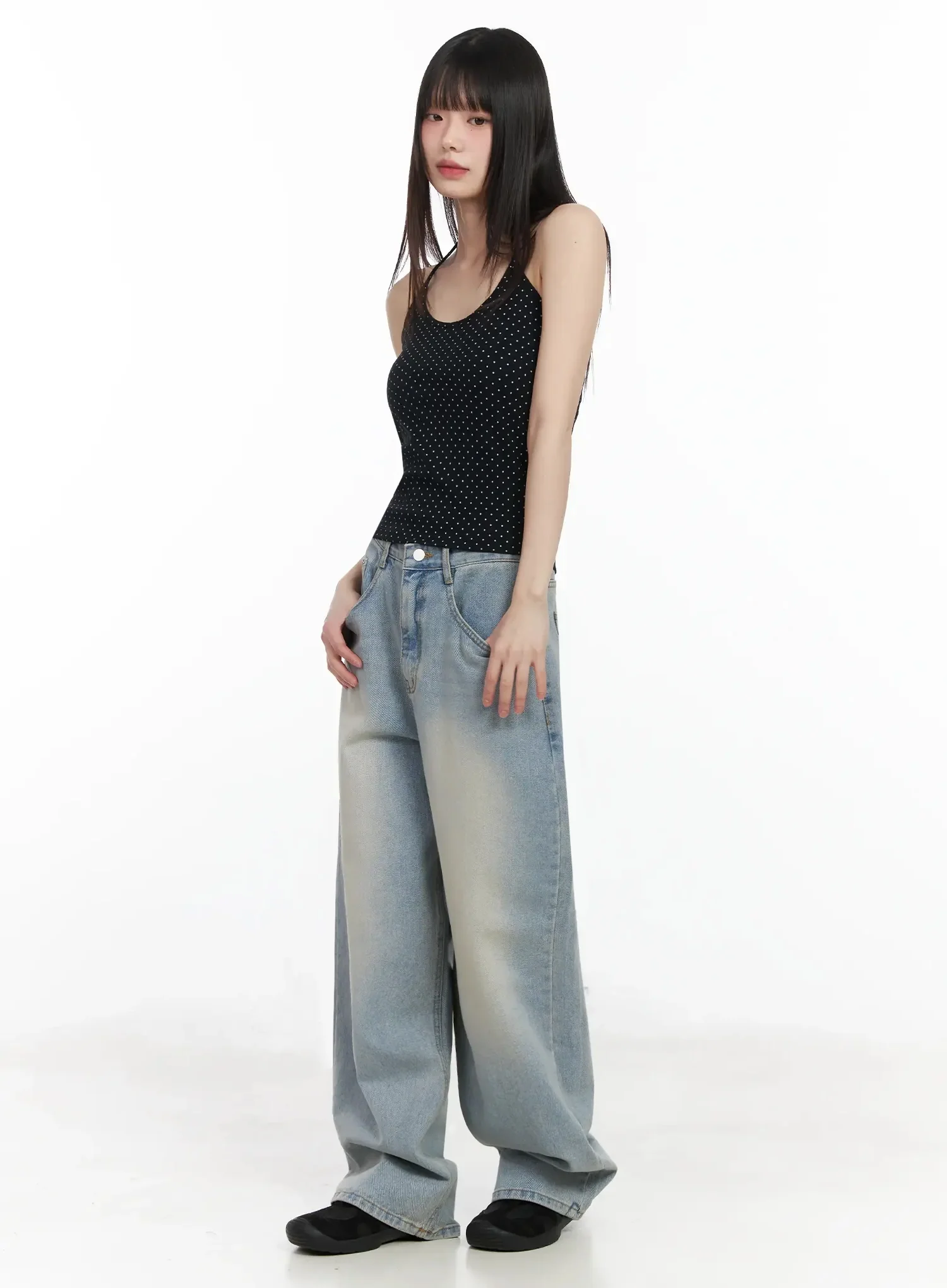 Eugenia Wide Leg Washed Jeans IM523 - Image 8