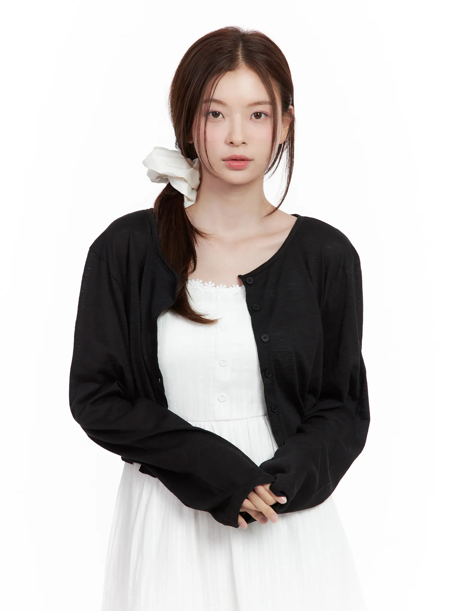 Everyday Buttoned Long-Sleeve Cardigan CL502 - Image 11