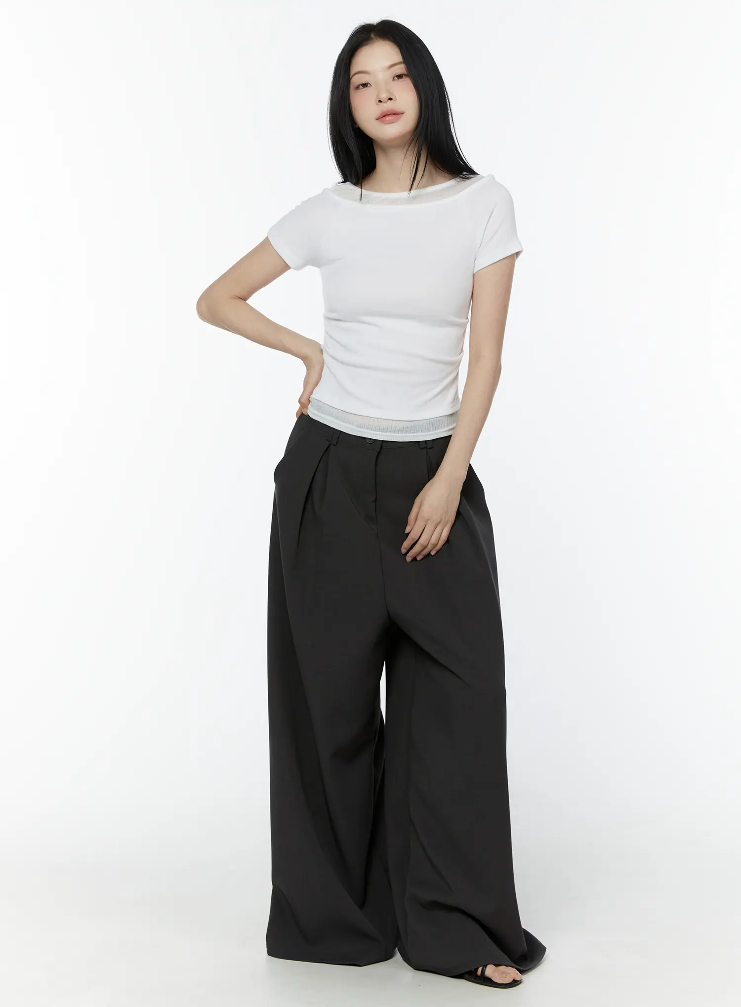 Extra Wide-Fit Slacks IU503 - Image 7