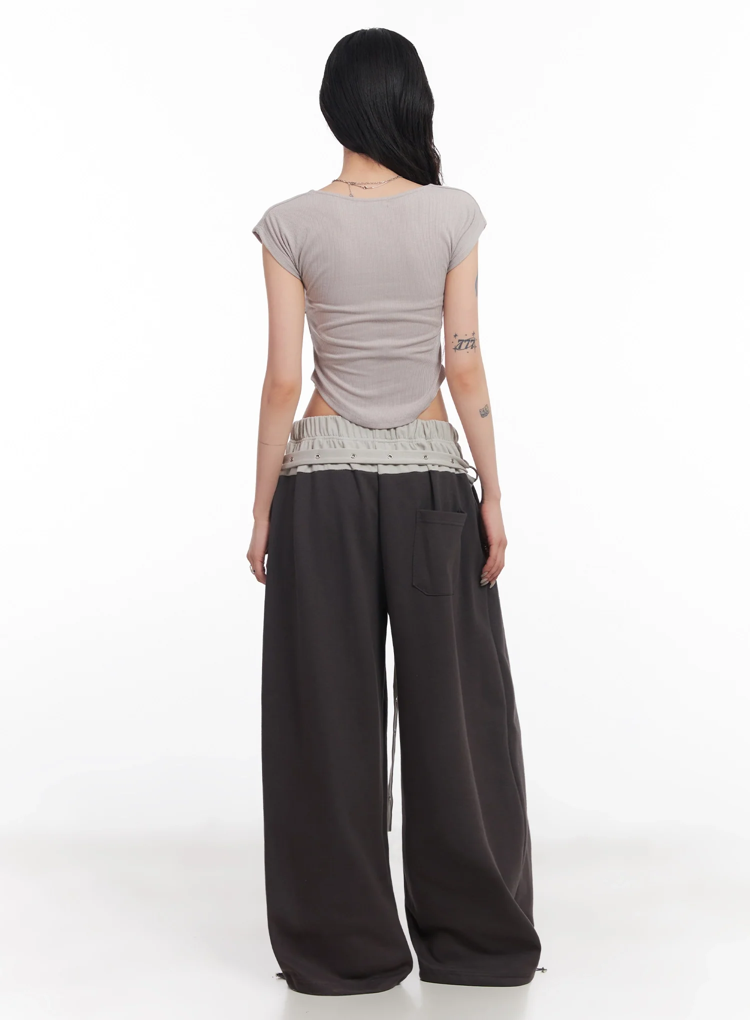 Eyelet Belted Trousers IC503 - Image 12