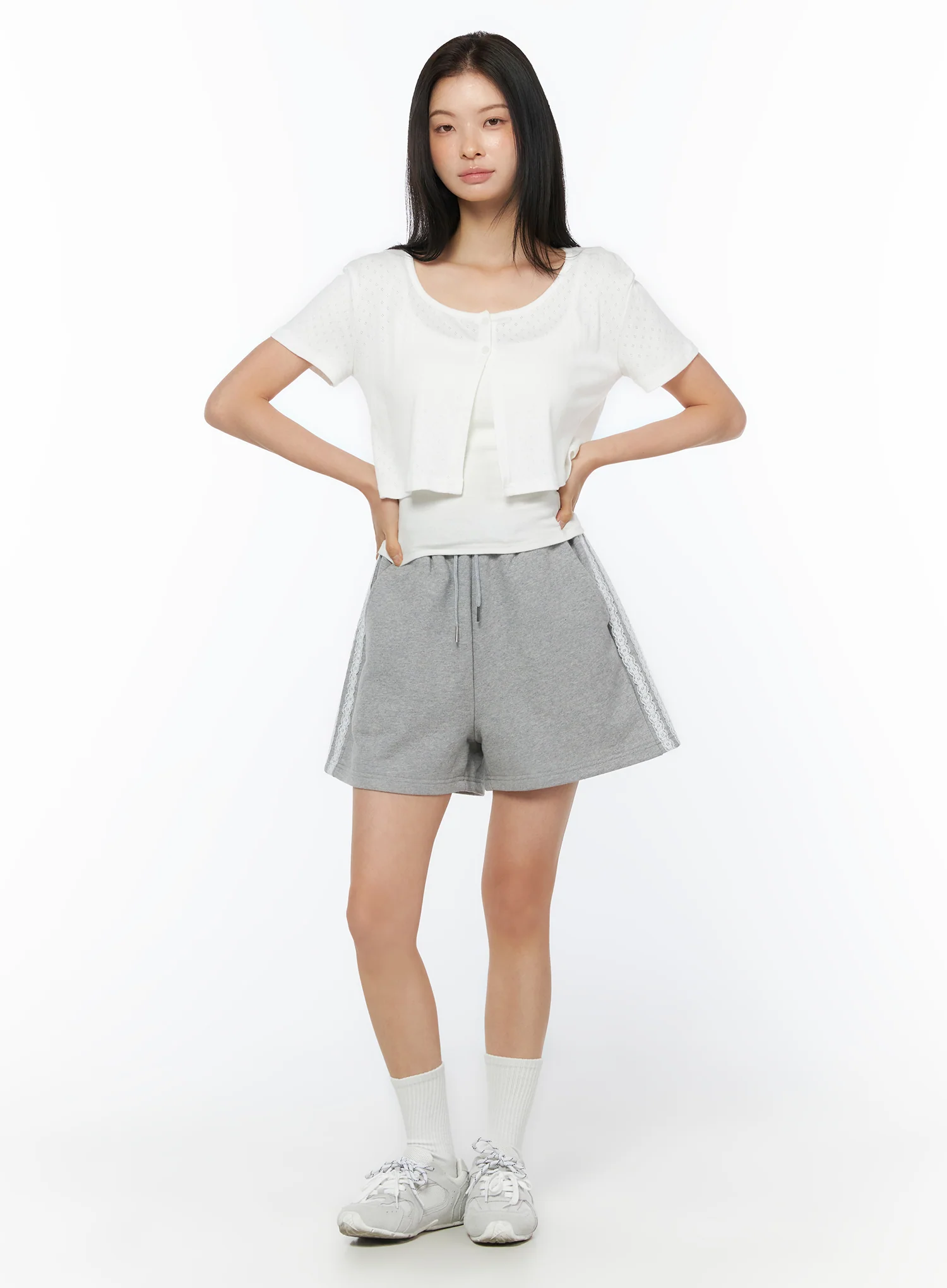 Eyelet Crop Cardigan IU519 - Image 6